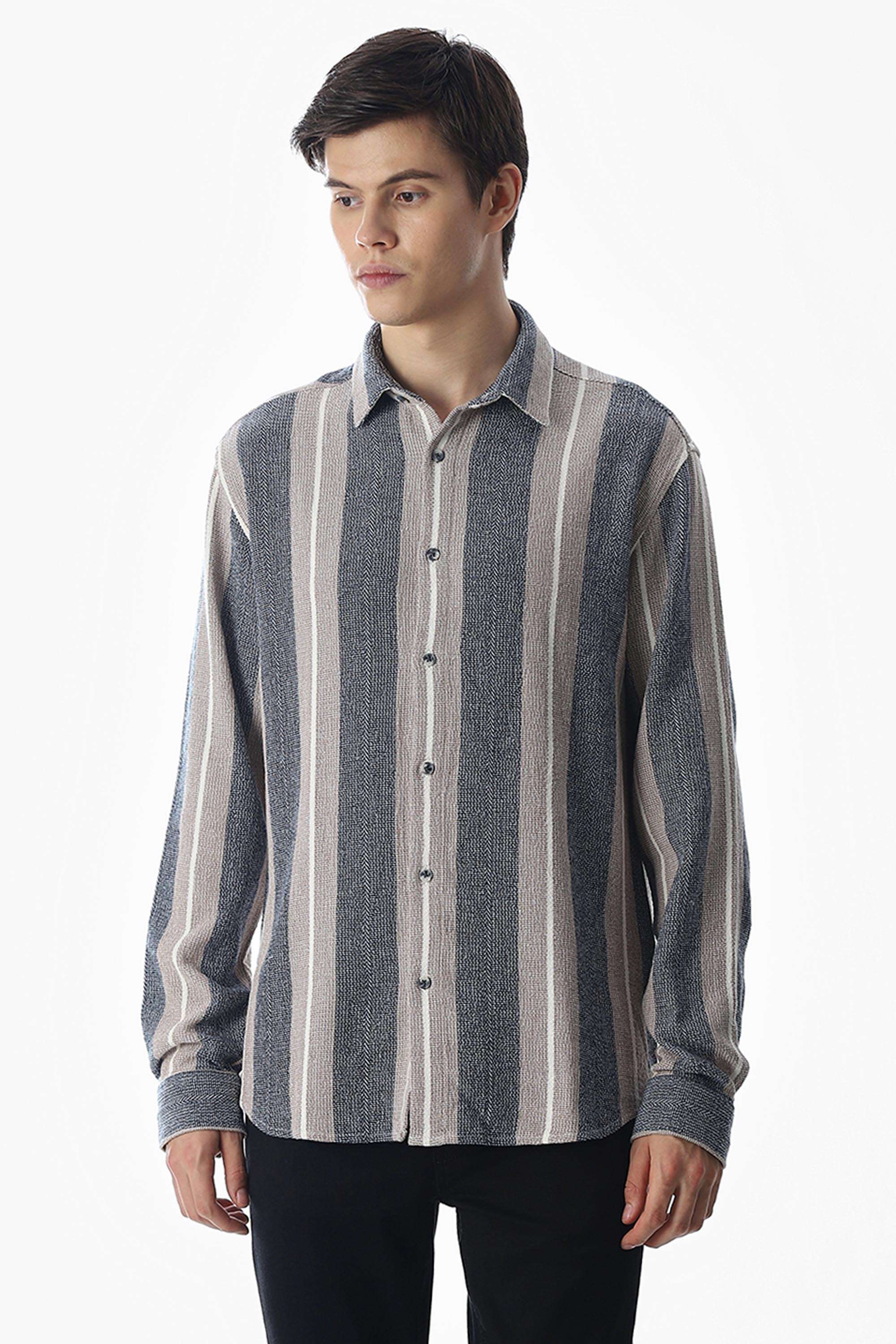 Stripes-Cotton-Regular-Fit-Men-s-Casual-Shirt