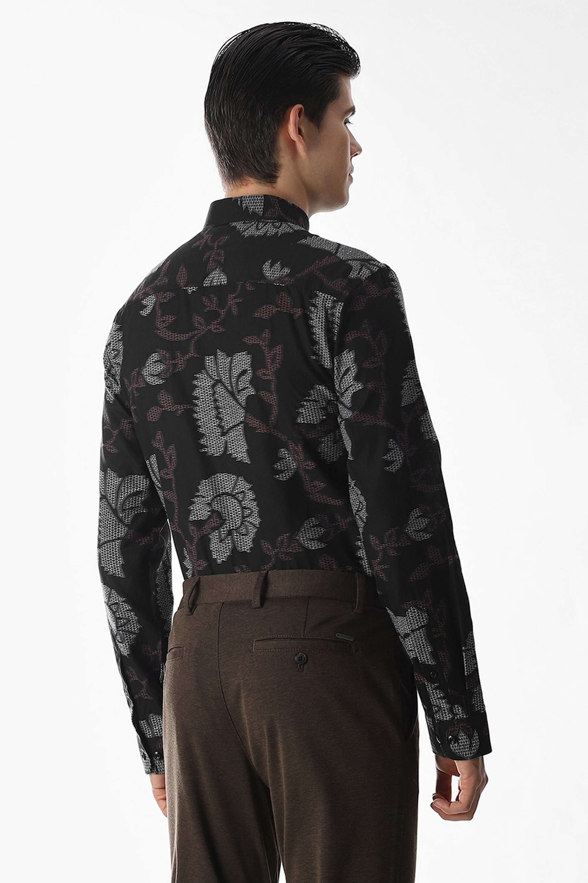 Jacquard-Cotton-Men-s-Casual-Wear-Shirt