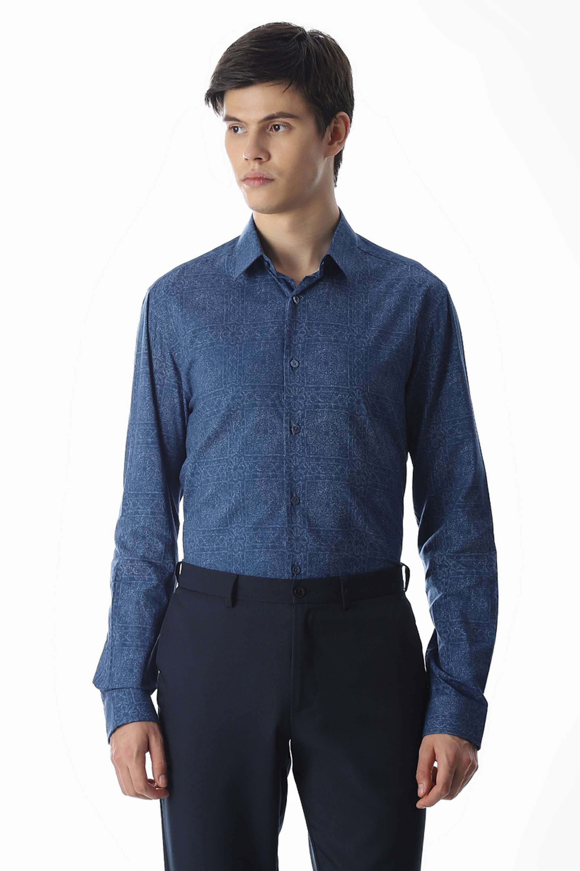 Printed-Cotton-Slim-Fit-Men-Formal-Wear-Shirt