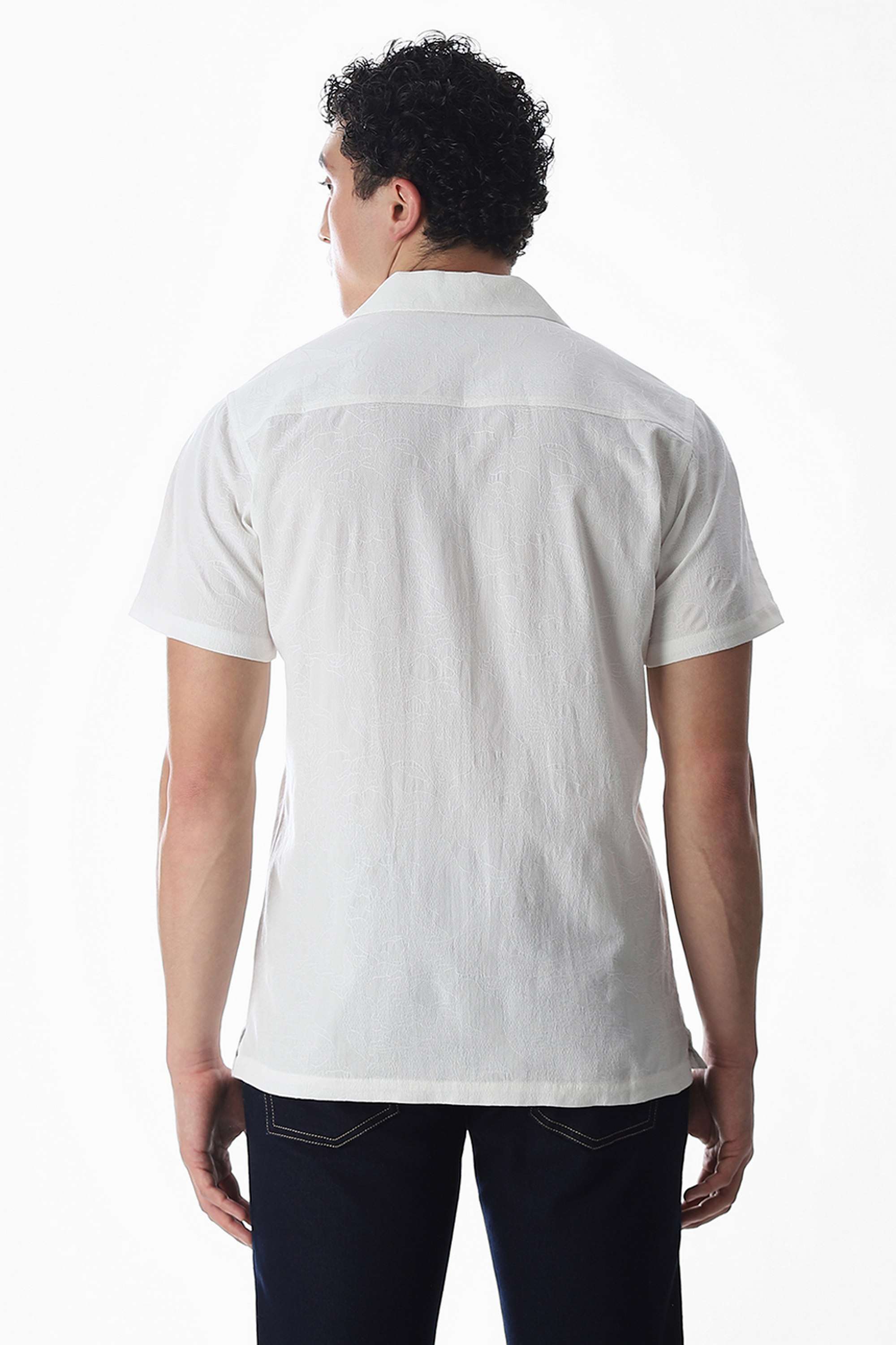 Solid-Cotton-Relaxed-Fit-Men-Casual-Wear-Shirt