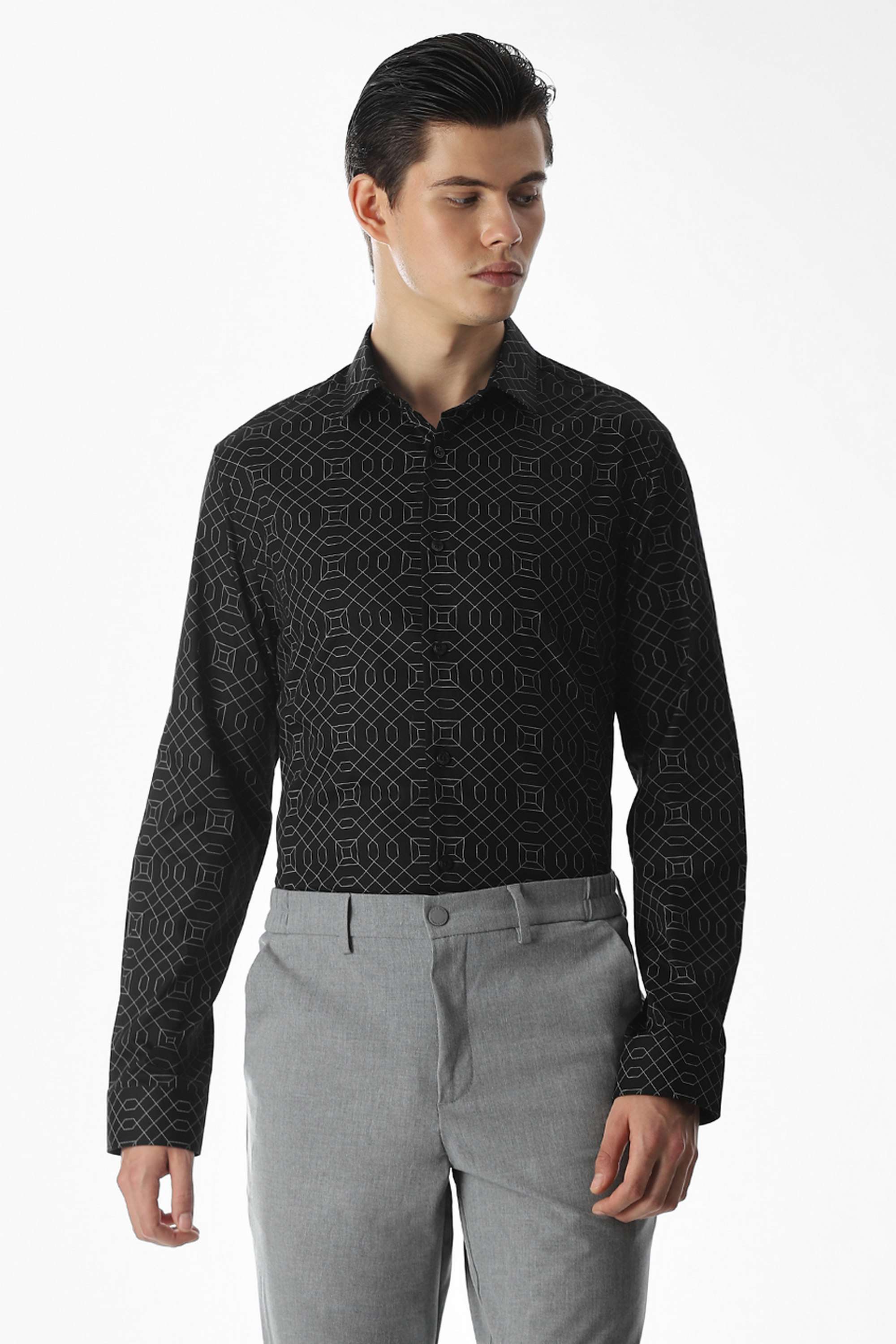 Printed-Cotton-Slim-Fit-Men-Formal-Wear-Shirt