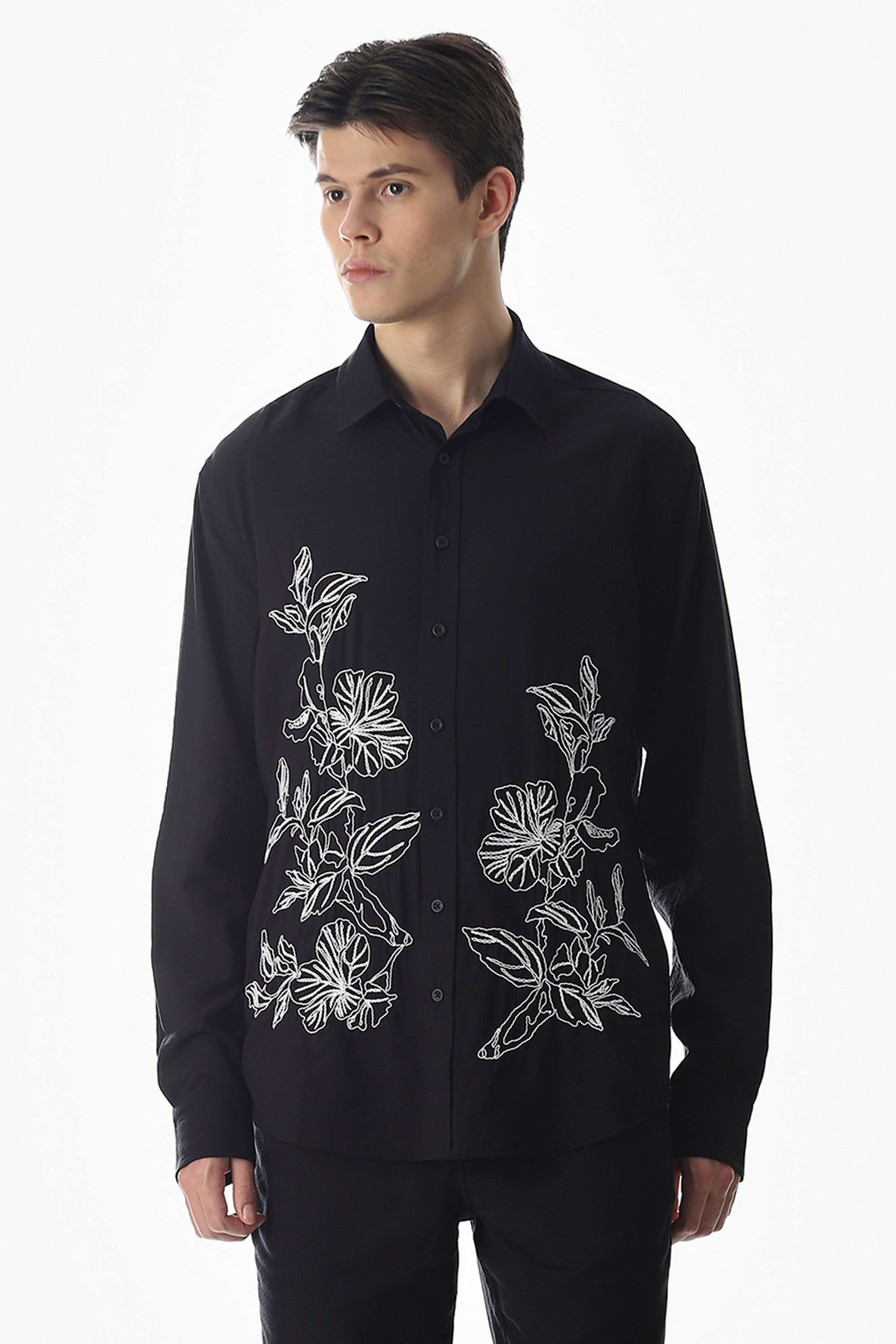 Embroidered-Viscose-Slim-Fit-Men-s-Shirt