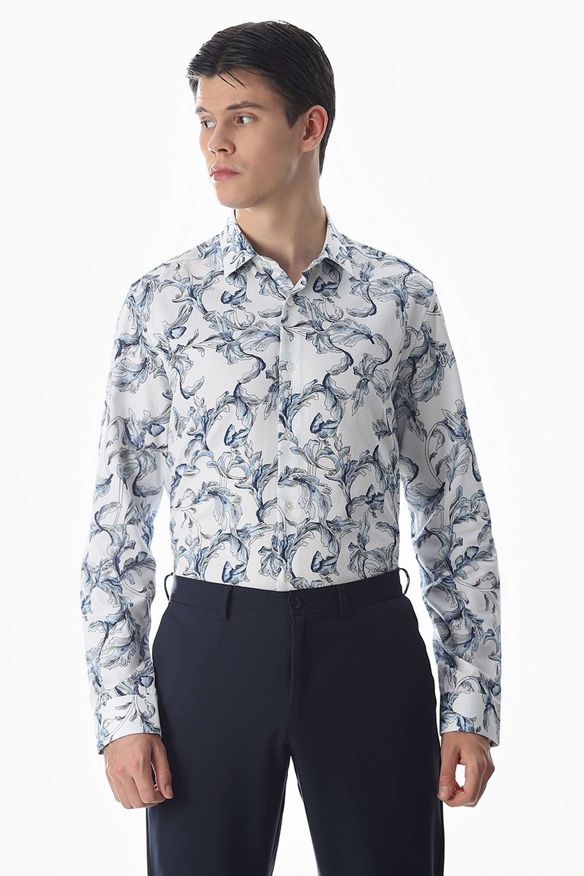 Printed-Cotton-Slim-Fit-Men-Formal-Wear-Shirt