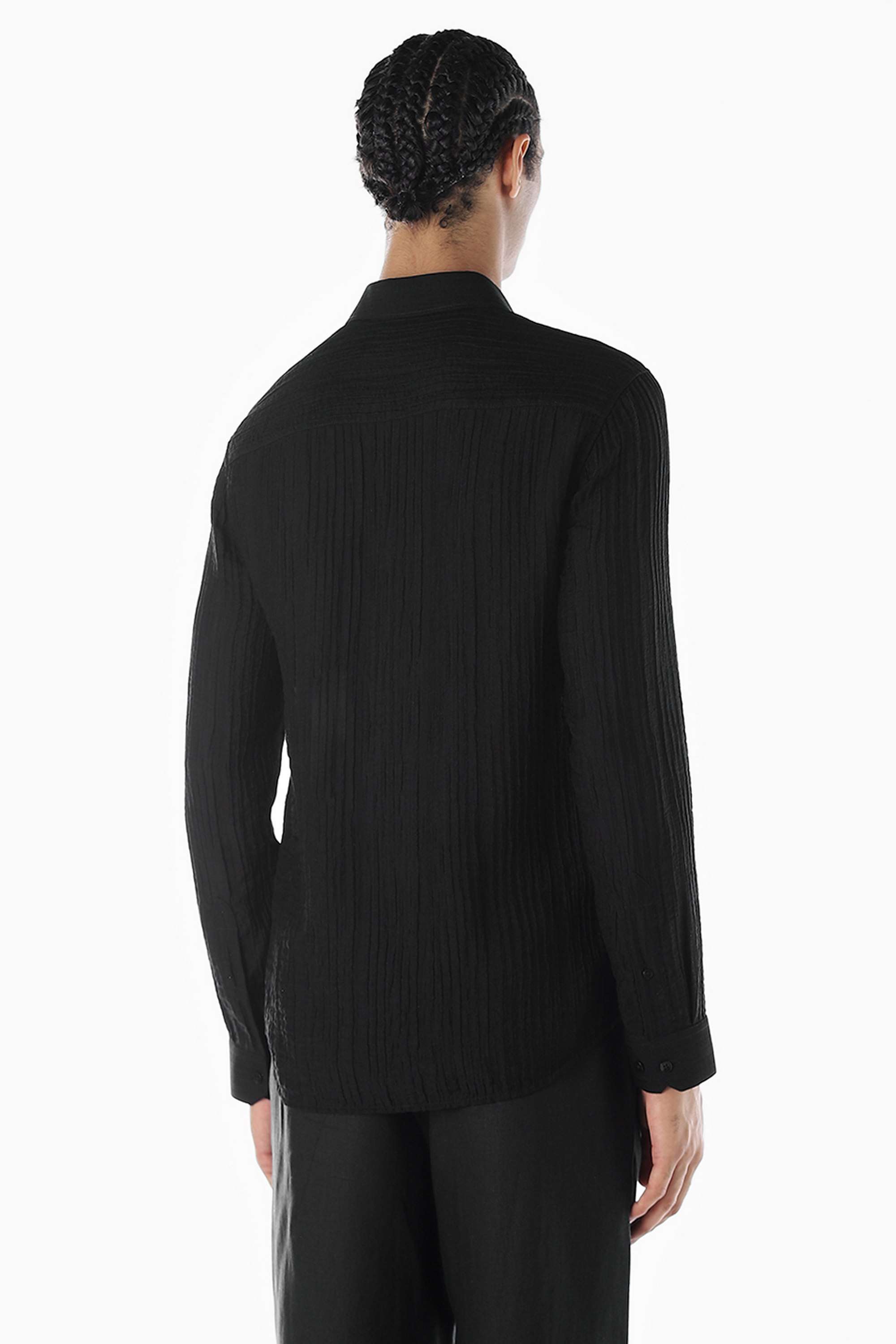Solid-Collared-Viscose-Men-Casual-Wear-Shirt