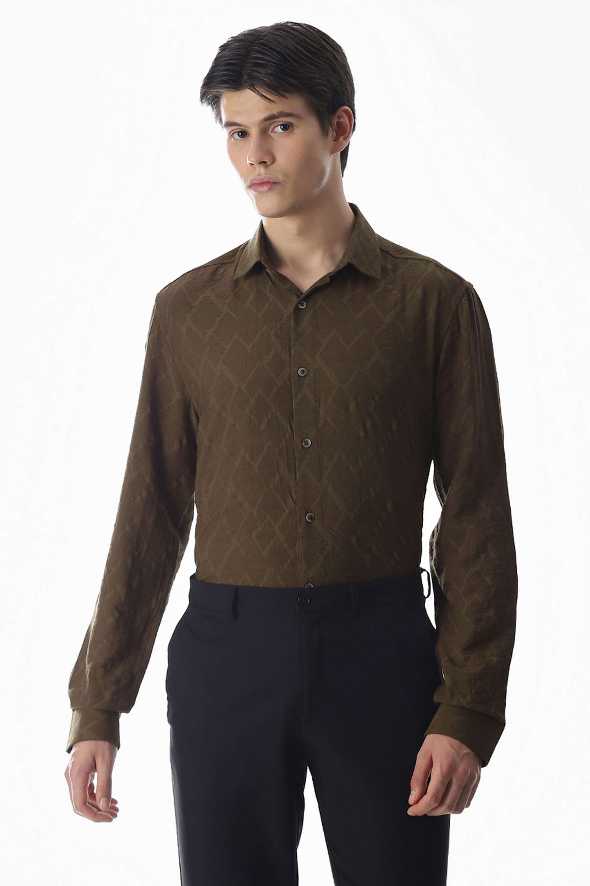Solid-Viscose-Slim-Fit-Men-s-Shirt