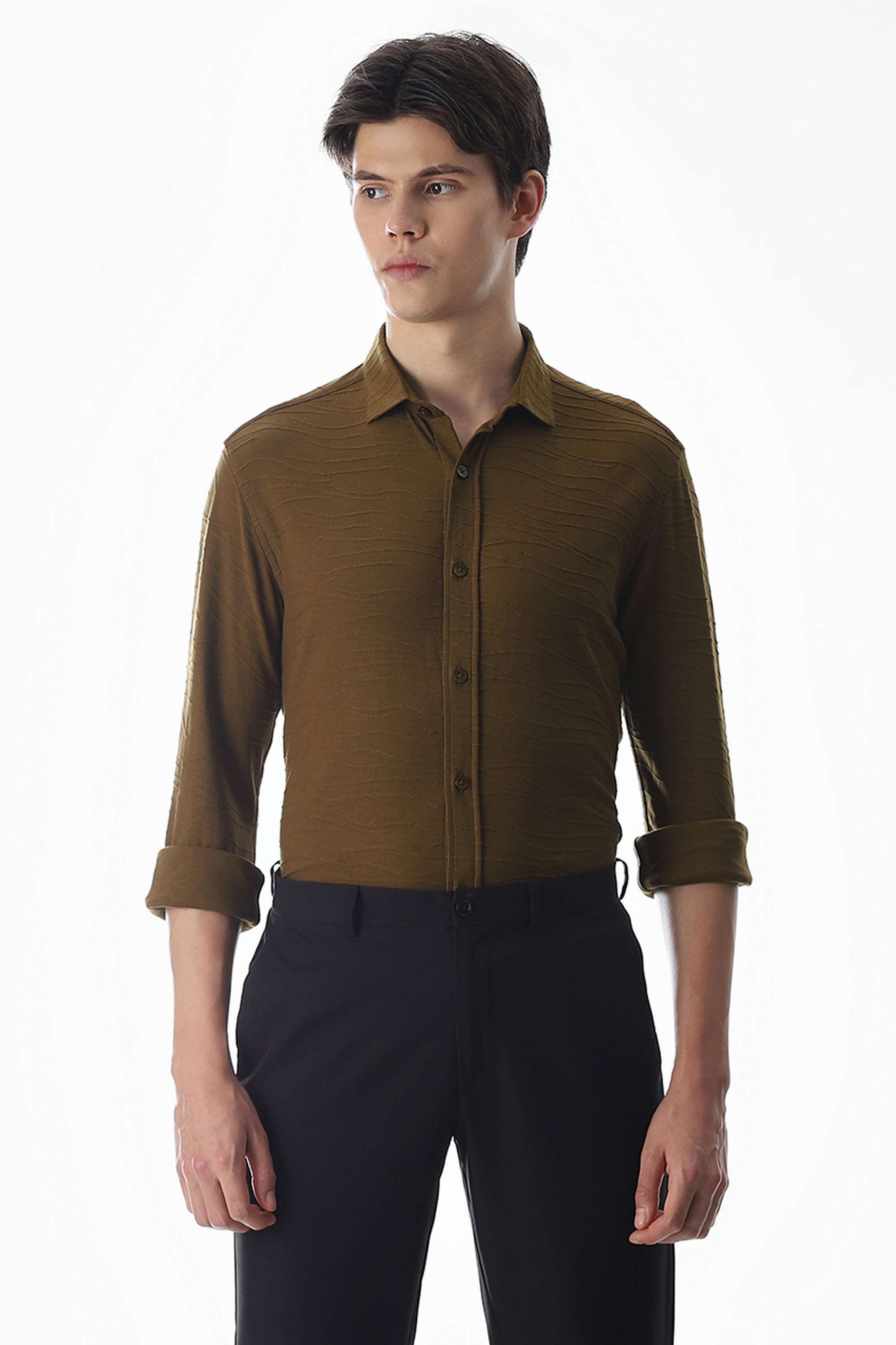 Solid-Cotton-Slim-Fit-Men-s-Shirt