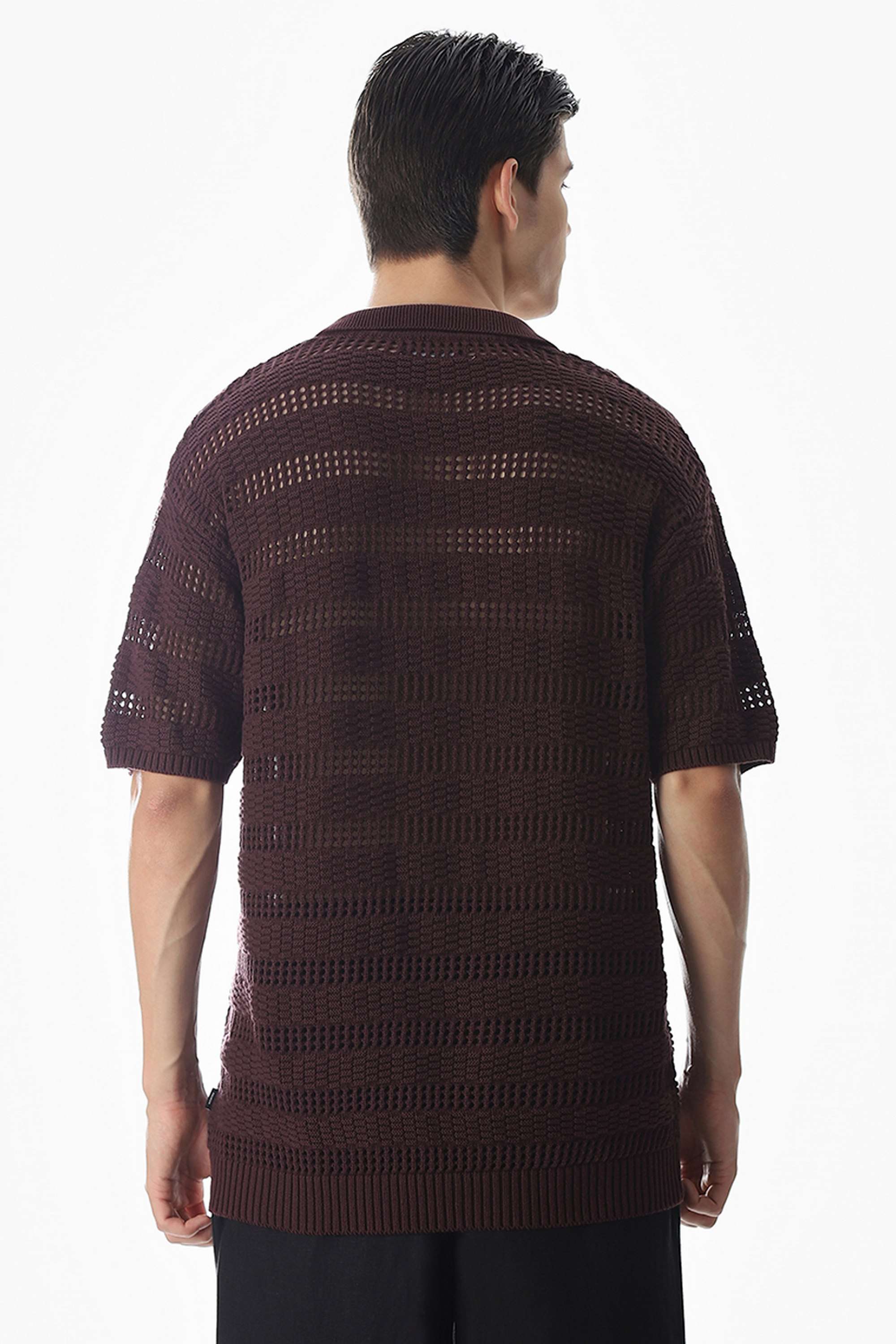 Textured-Cotton-Regular-Fit-Men-Polo-T-Shirt