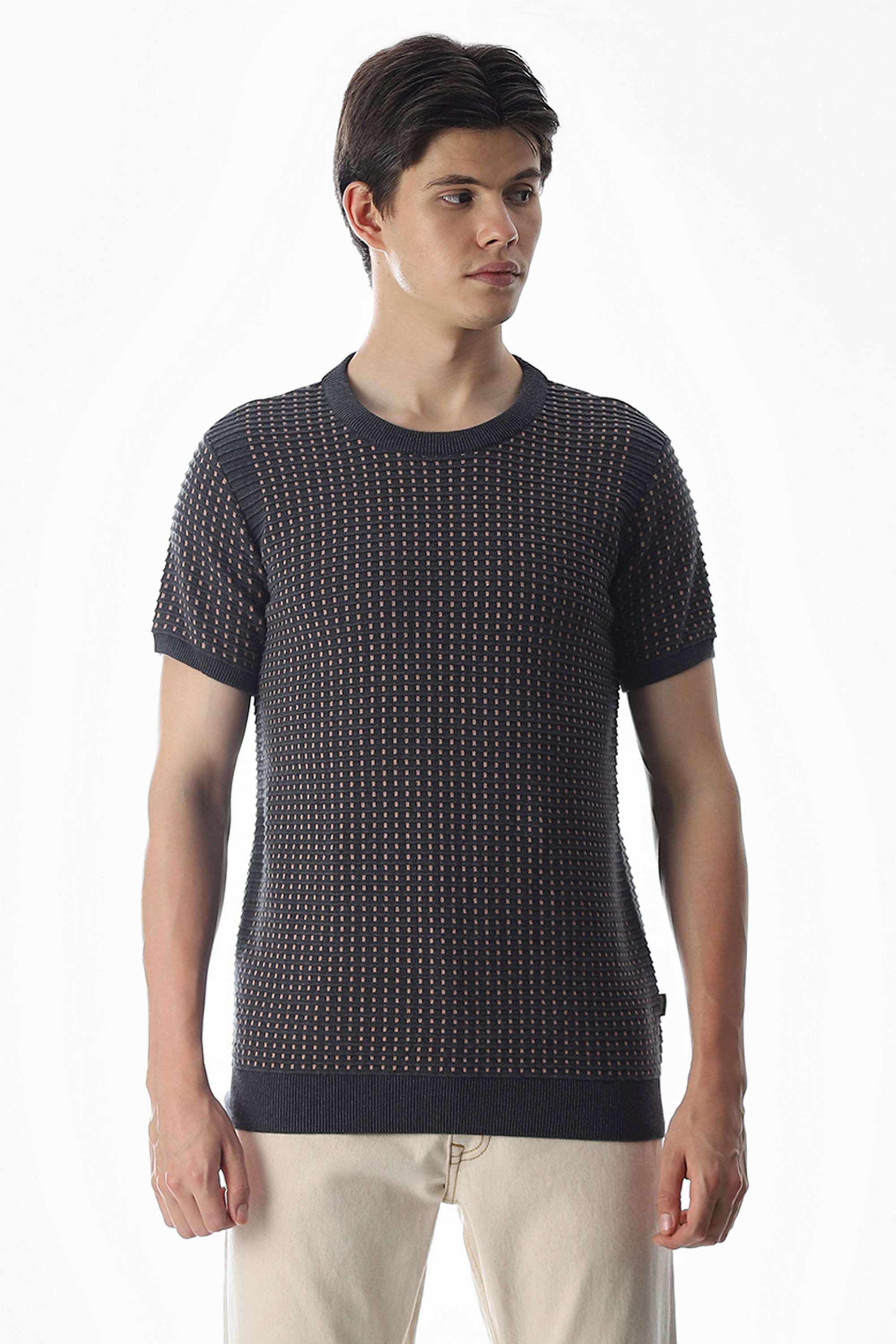 Textured-Cotton-Regular-Fit-Men-s-T-Shirt