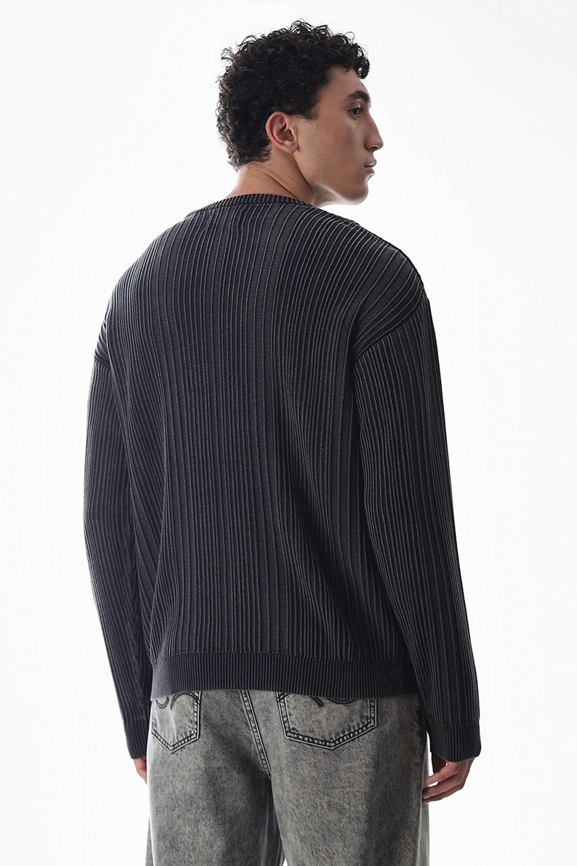 Textured-Cotton-Regular-Fit-Men-T-Shirt