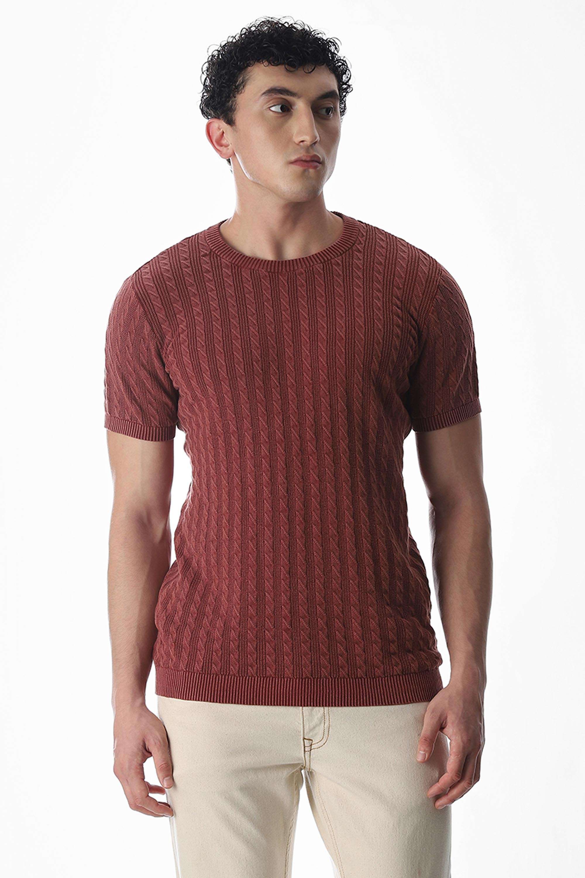 Solid-Cotton-Round-Neck-Men-s-T-Shirt