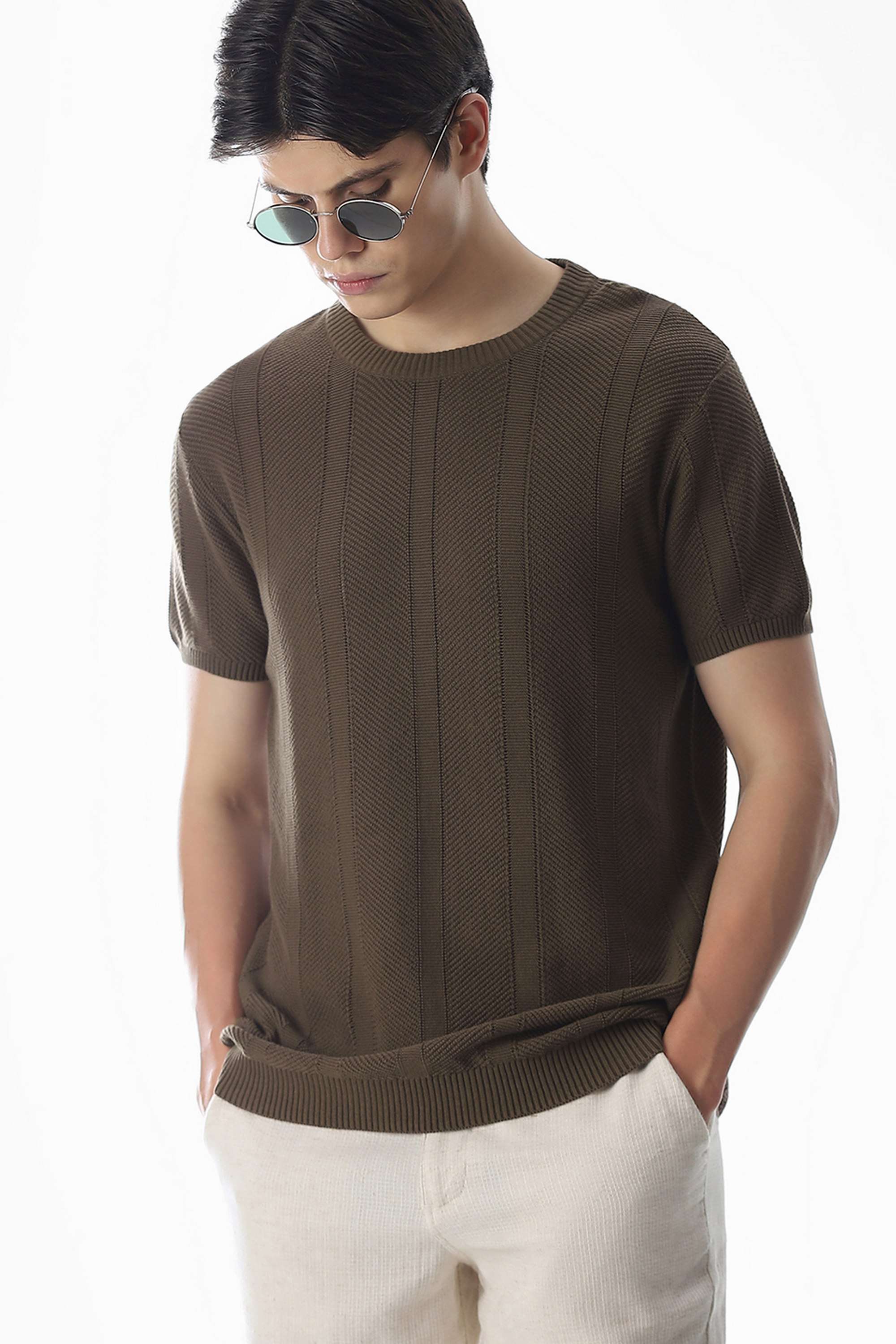 Solid-Cotton-Round-Neck-Men-s-T-Shirt