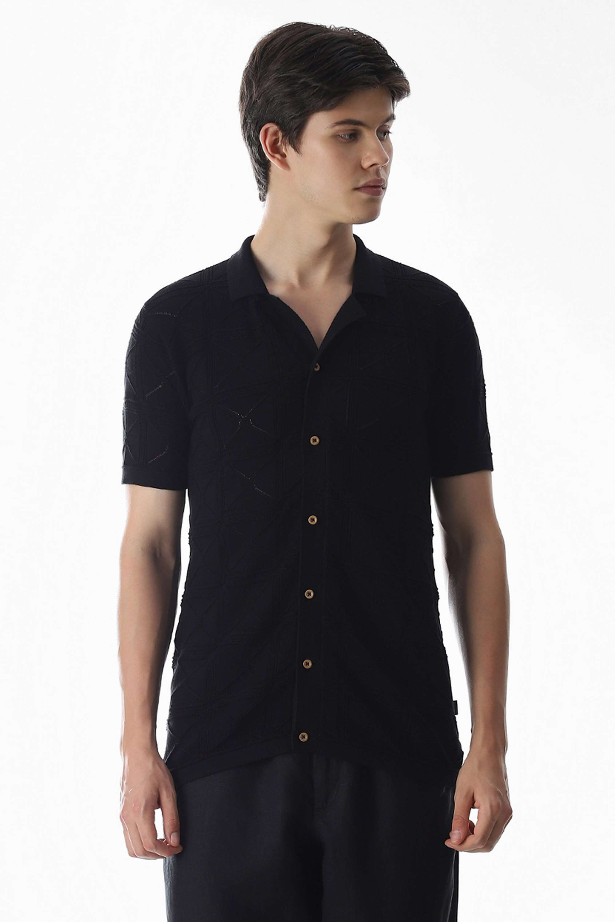 Textured-Cotton-Regular-Fit-Men-s-T-Shirt