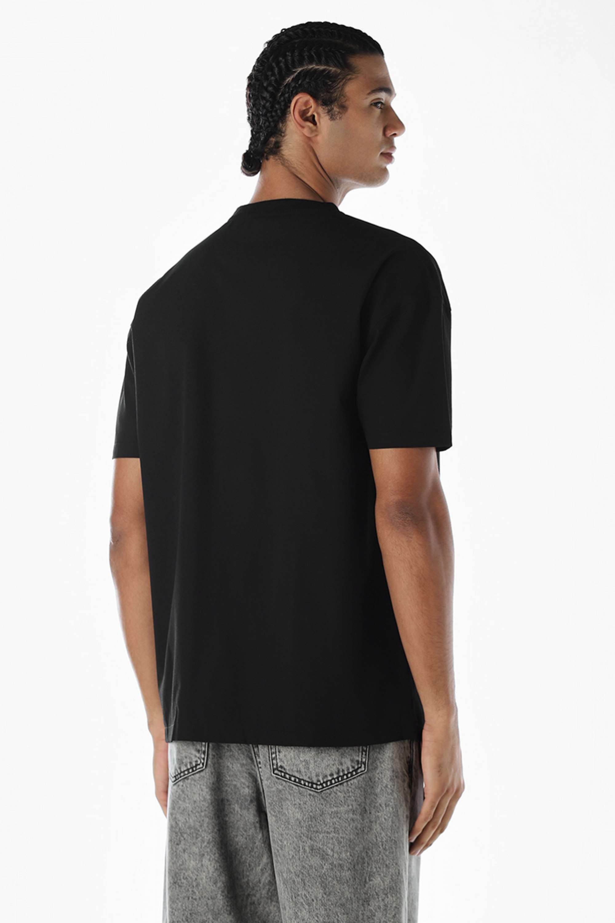 Solid-Polyester-Regular-Fit-Men-T-Shirt