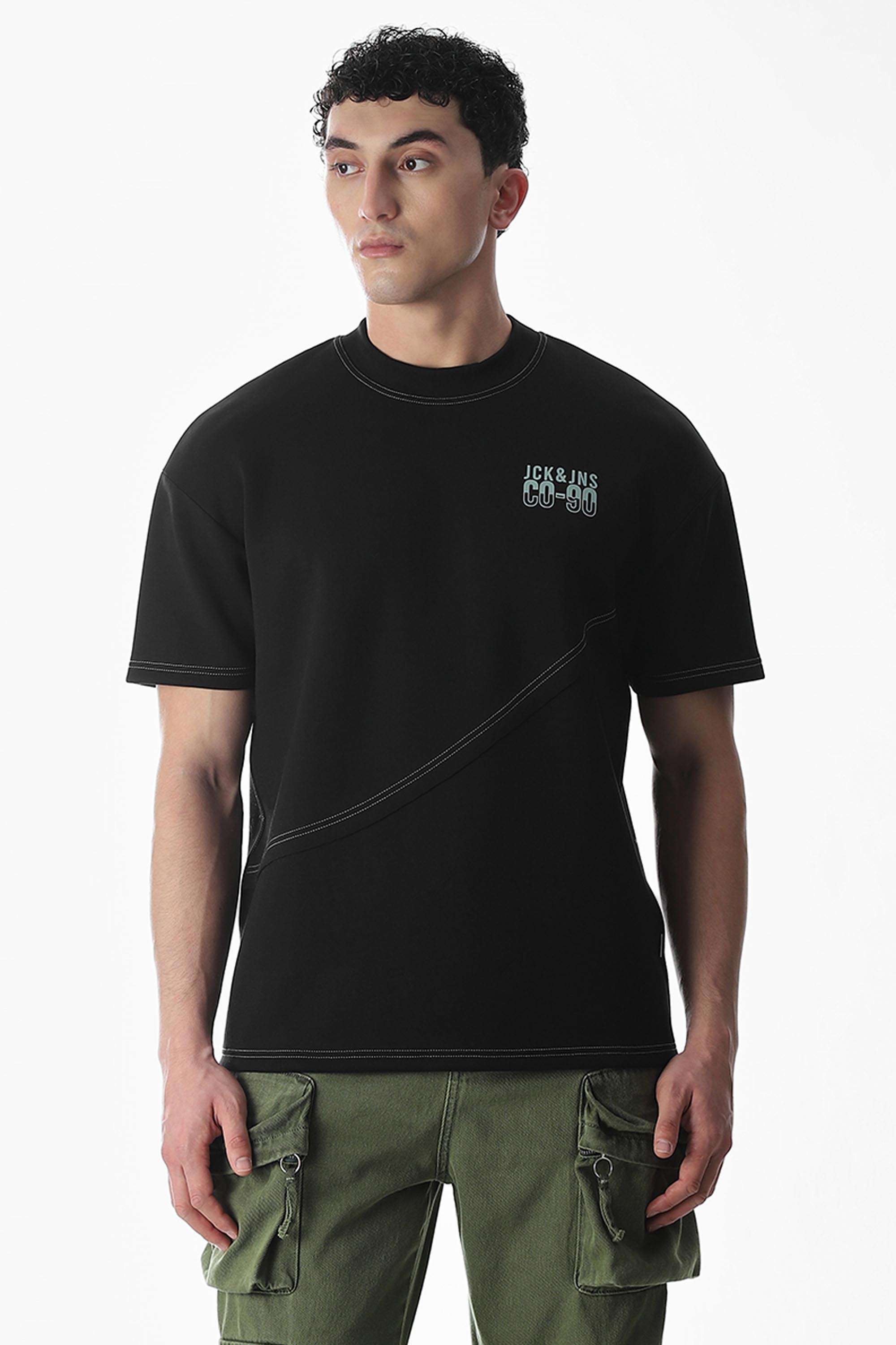 Solid-Cotton-Round-Neck-Men-s-T-Shirt