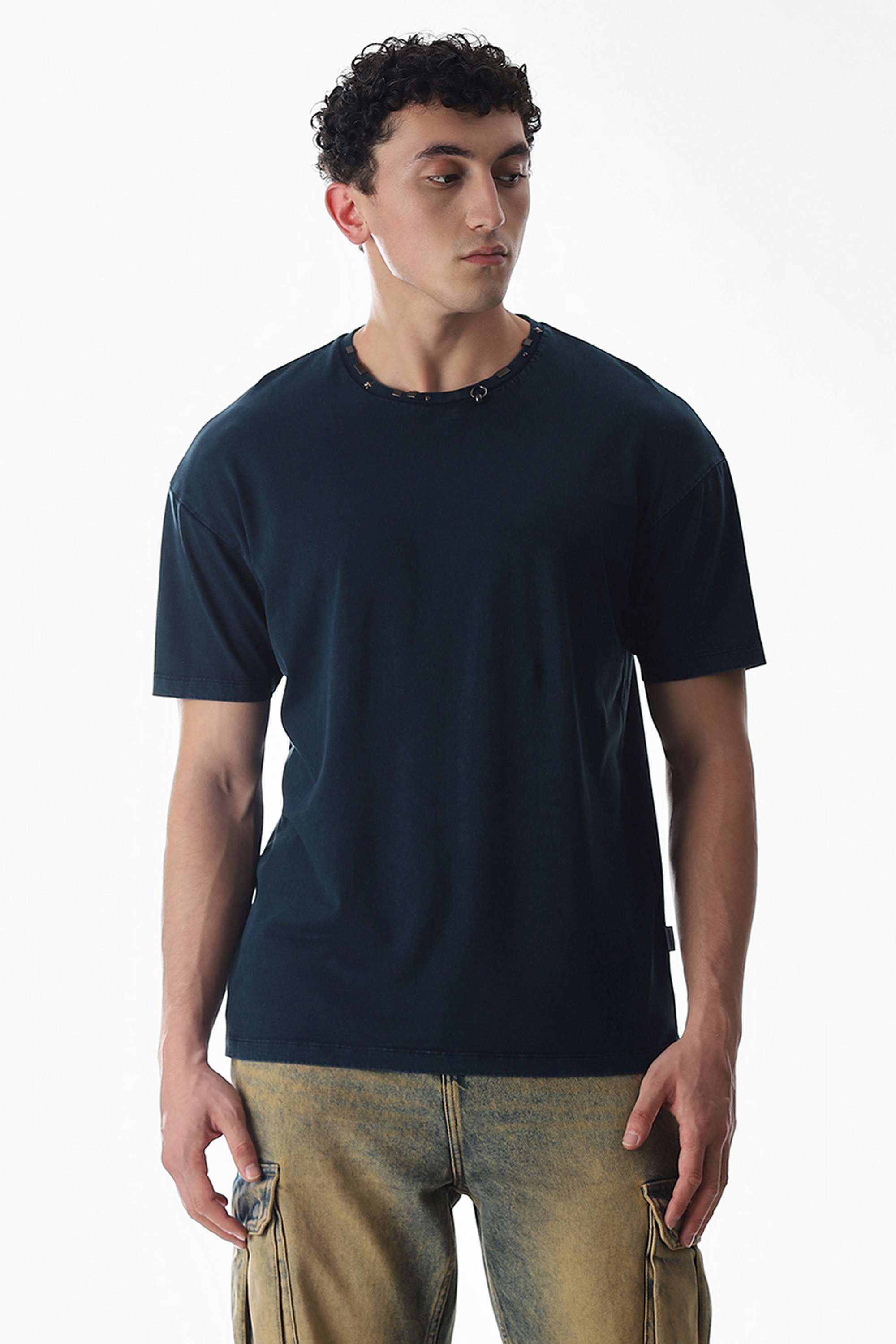 Solid-Cotton-Men-s-T-Shirt