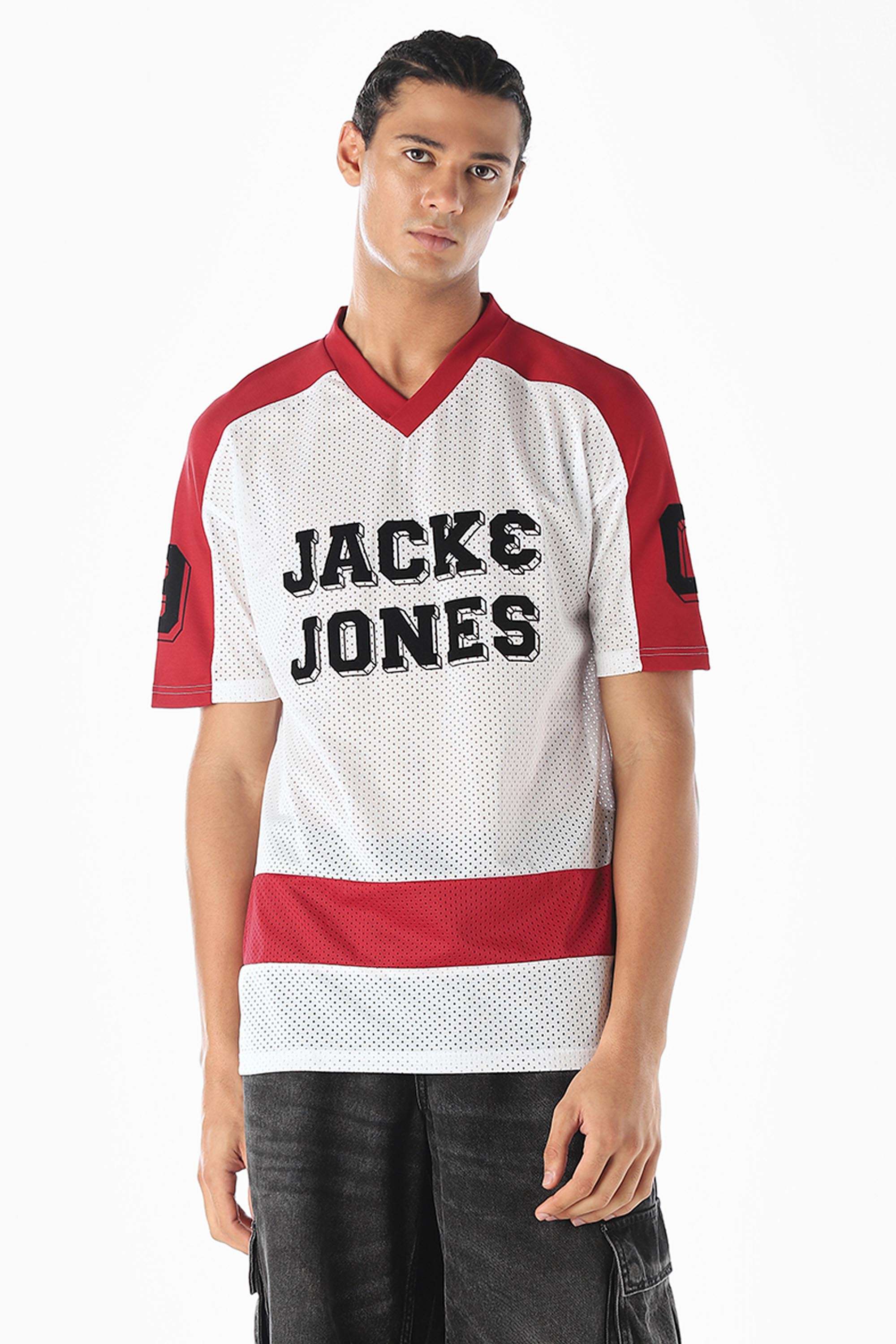 Solid-Cotton-V-Neck-Men-s-T-Shirt