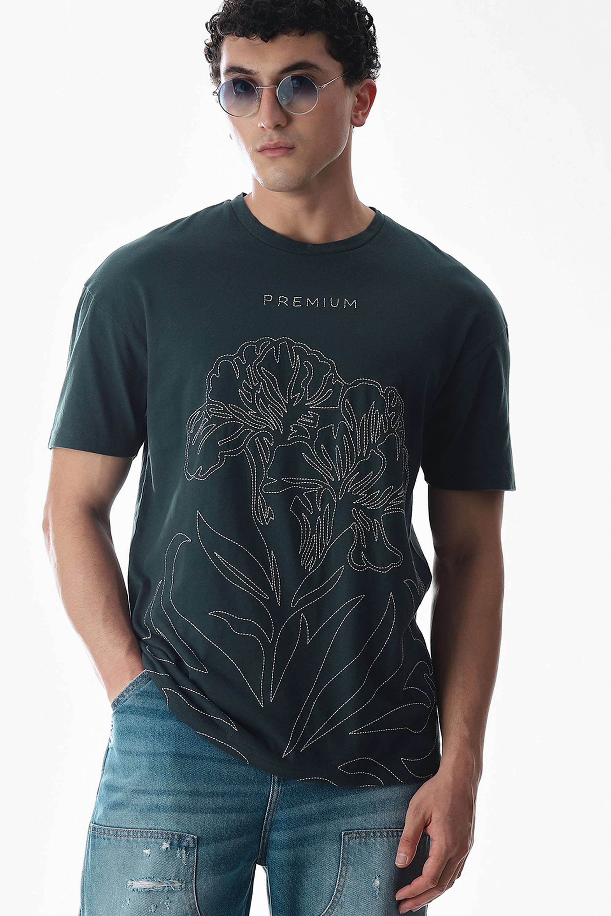 Embroidered-Cotton-Round-Neck-Men-s-T-Shirt