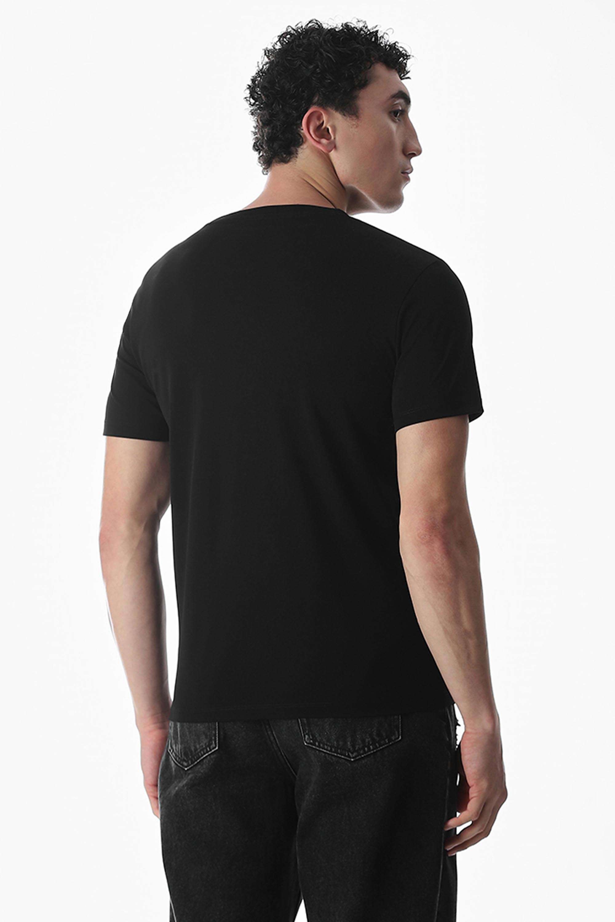 Solid-Cotton-Regular-Fit-Men-T-Shirt