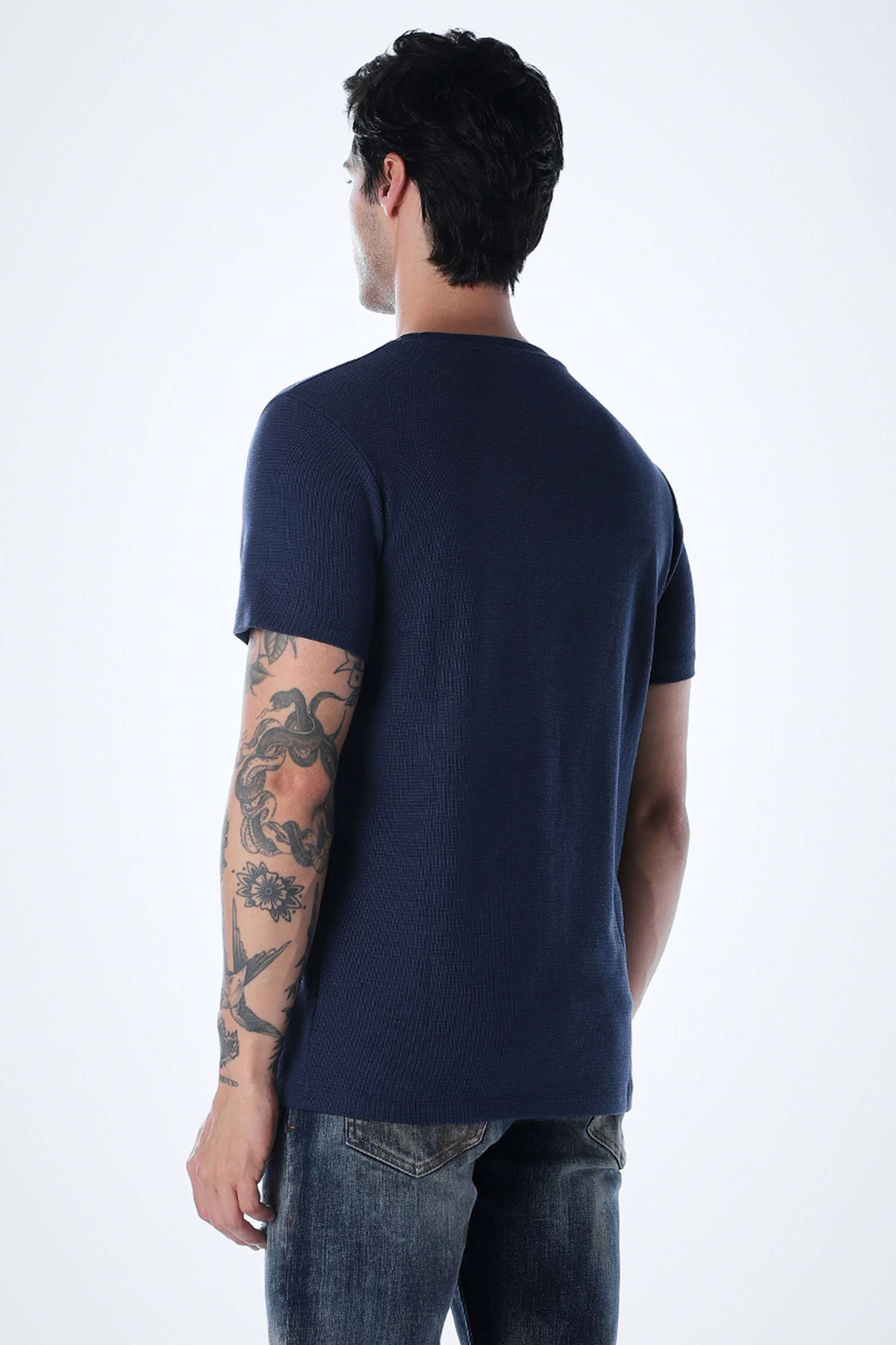 Solid-Cotton-Round-Neck-Men-s-T-Shirt