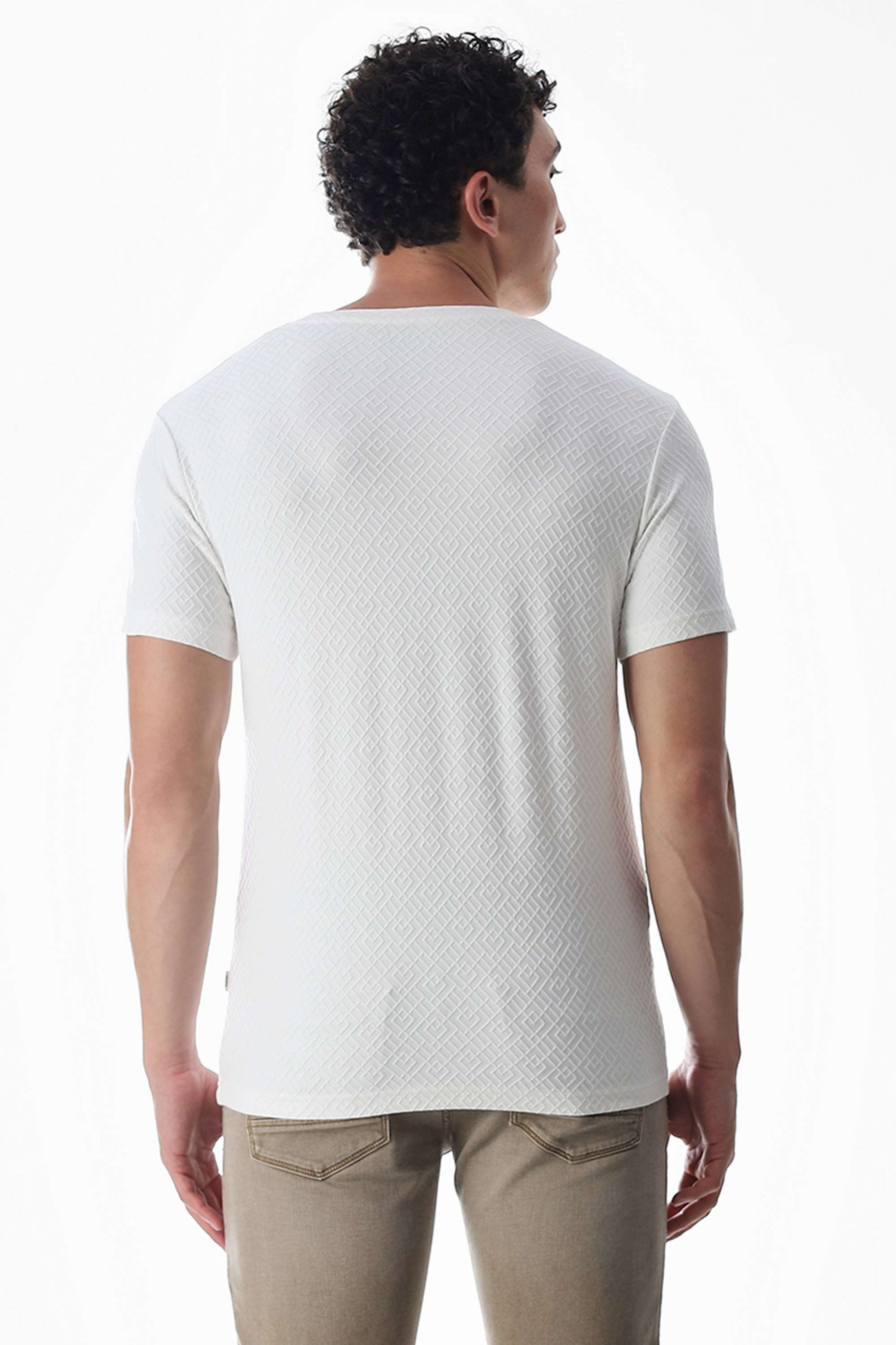 Solid-Polyester-Round-Neck-Men-s-T-Shirt