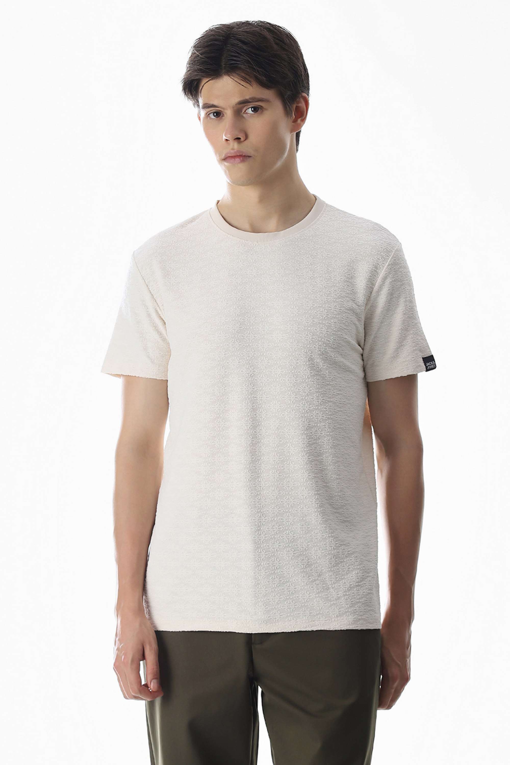 Textured-Polyester-Regular-Fit-Men-s-T-Shirt