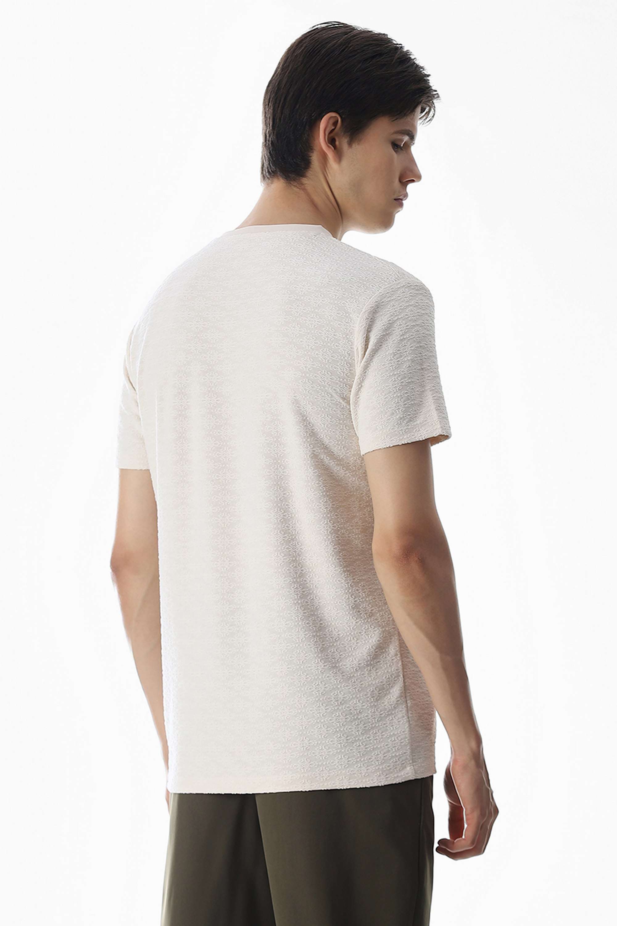 Textured-Polyester-Regular-Fit-Men-s-T-Shirt