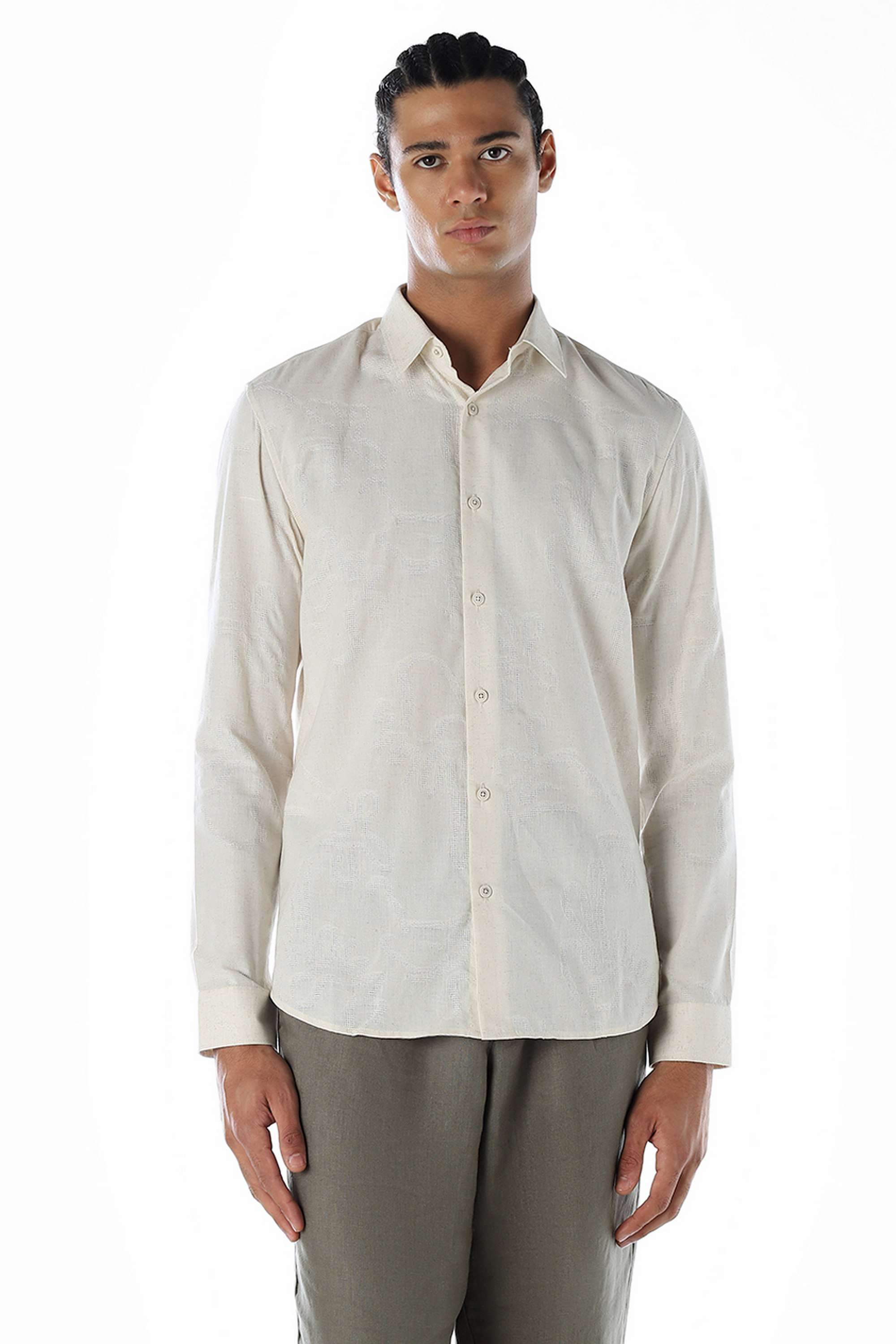 Solid-Cotton-Regular-Fit-Men-Casual-Wear-Shirt