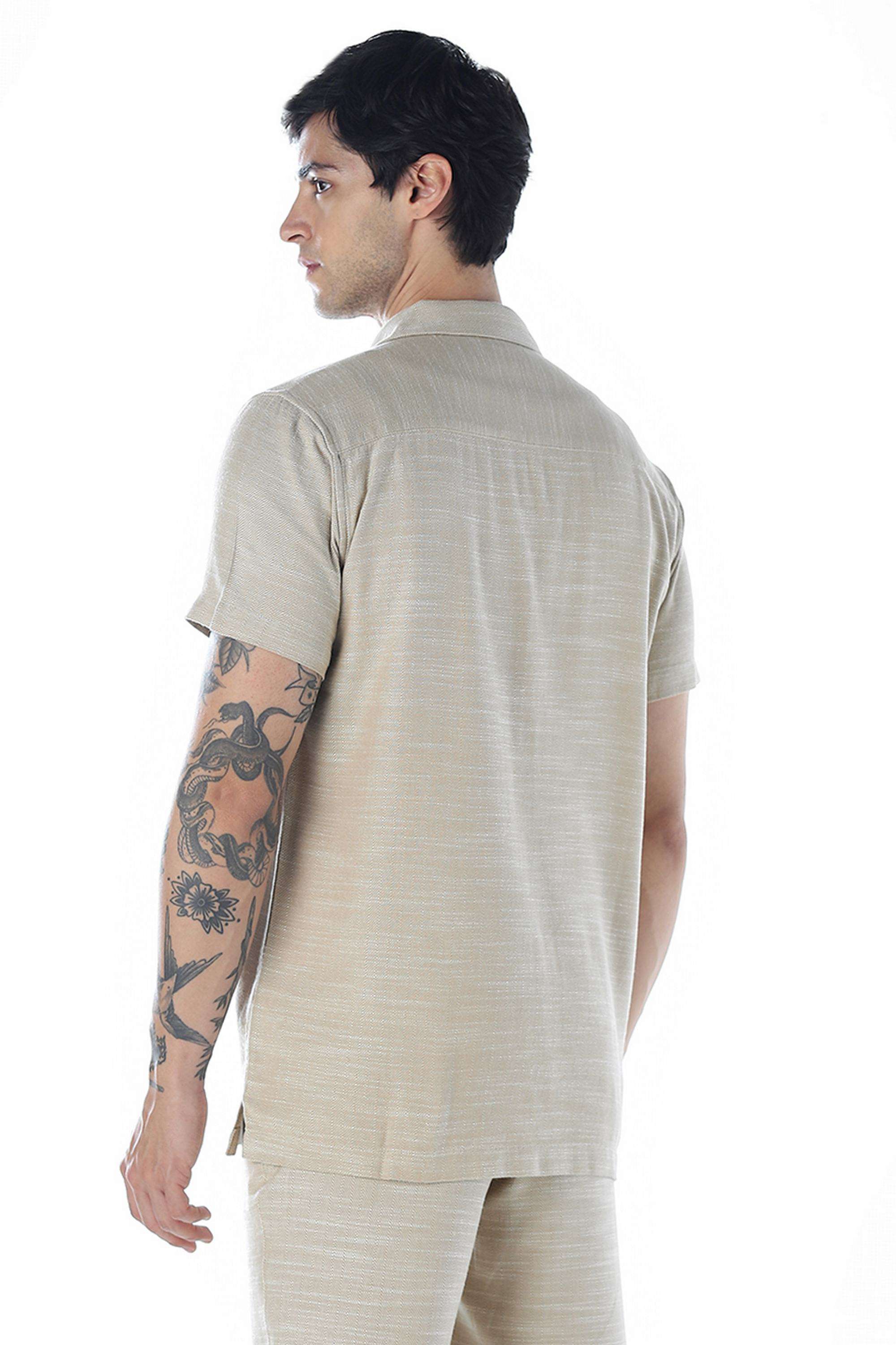 Solid-Cotton-Regular-Fit-Men-Casual-Wear-Shirt