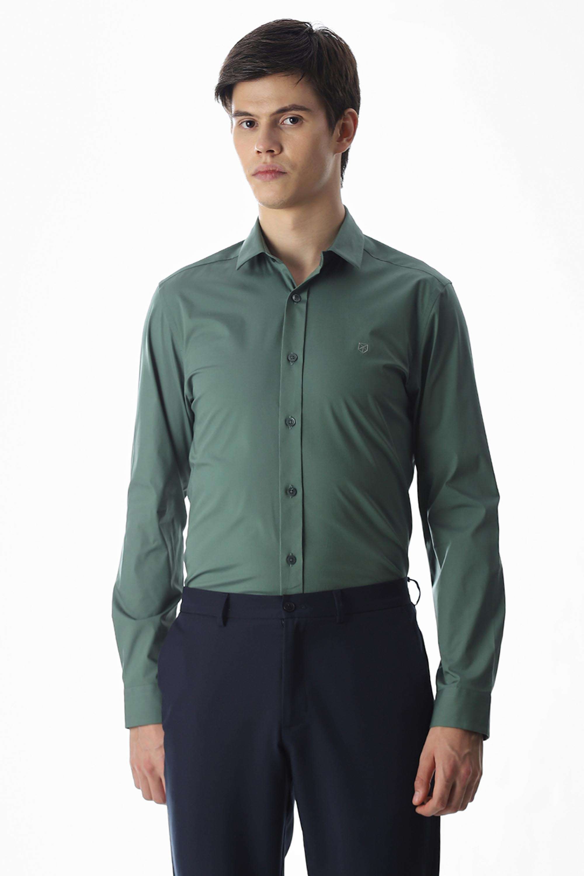 Solid-Cotton-Slim-Fit-Men-s-Casual-Shirt