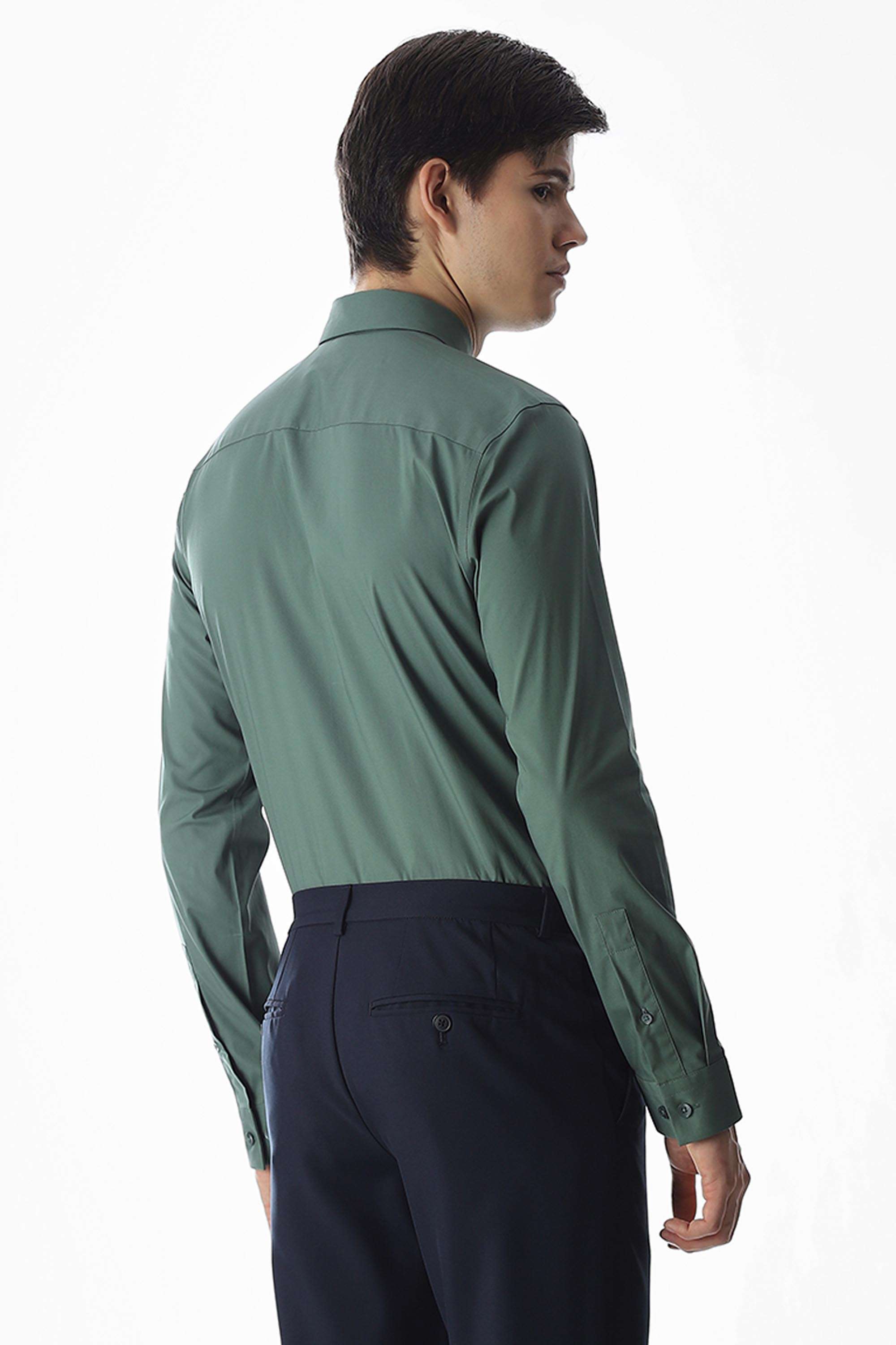 Solid-Cotton-Slim-Fit-Men-s-Casual-Shirt