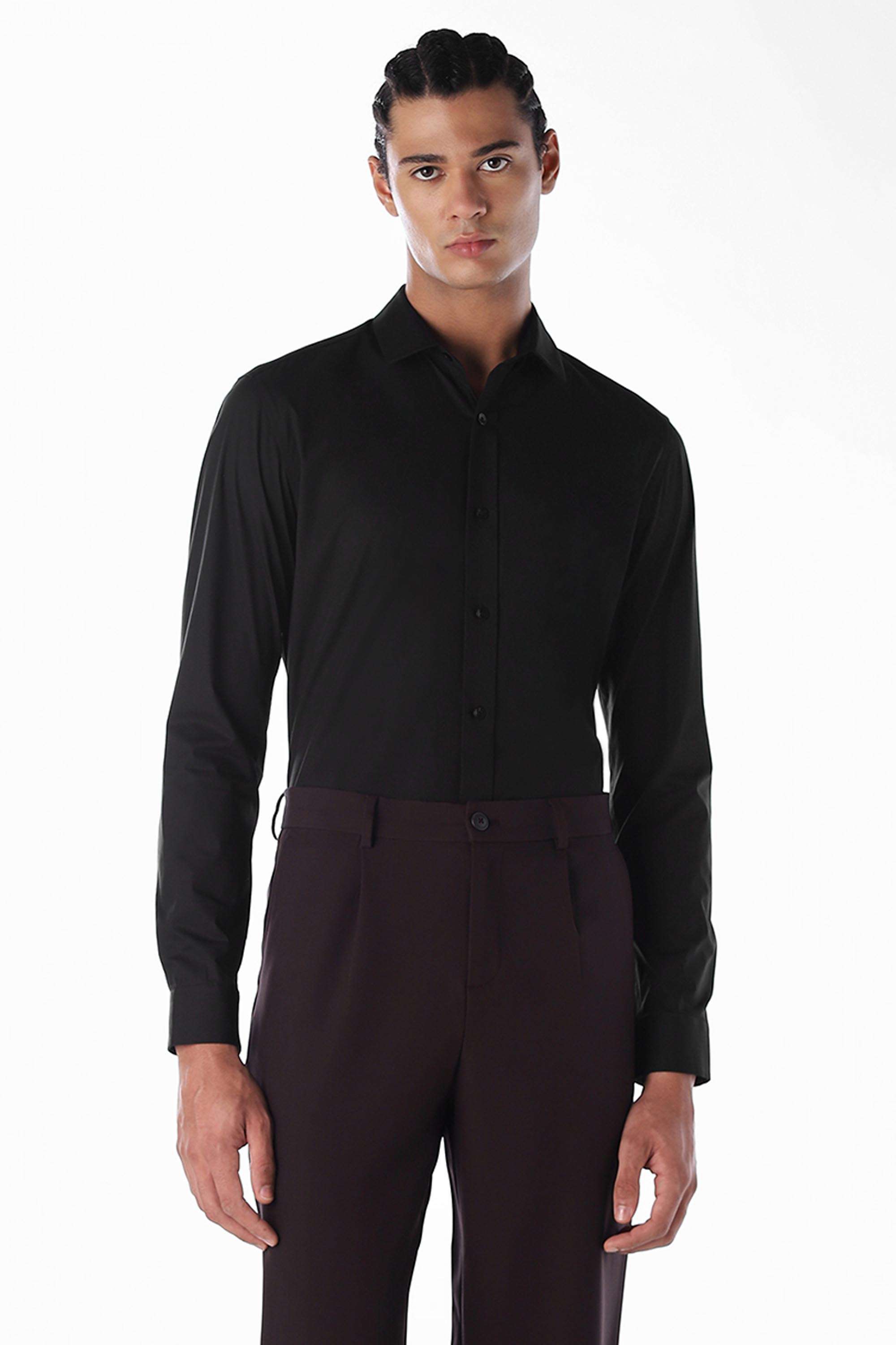 Solid-Cotton-Slim-Fit-Men-s-Casual-Shirt