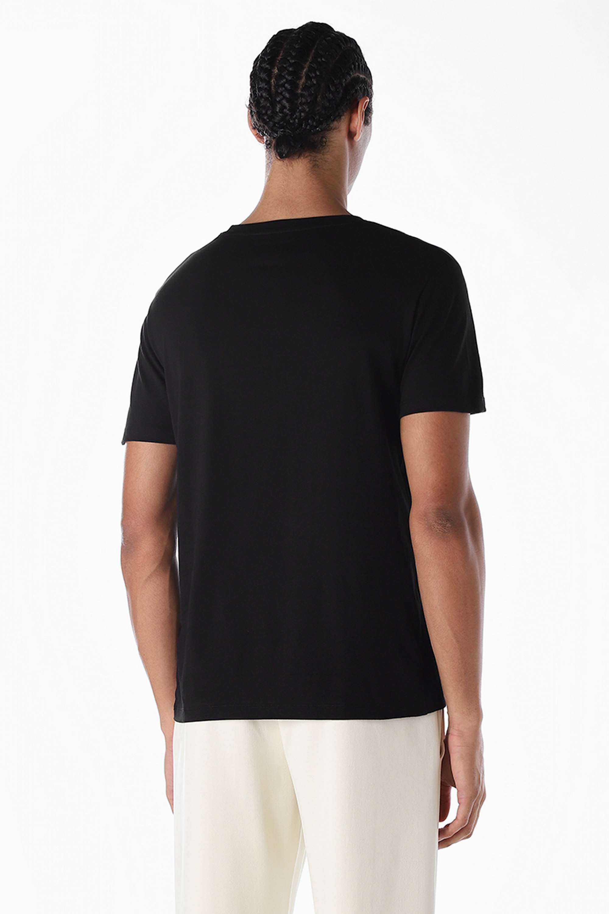 Solid-Polyester-Round-Neck-Men-s-T-Shirt