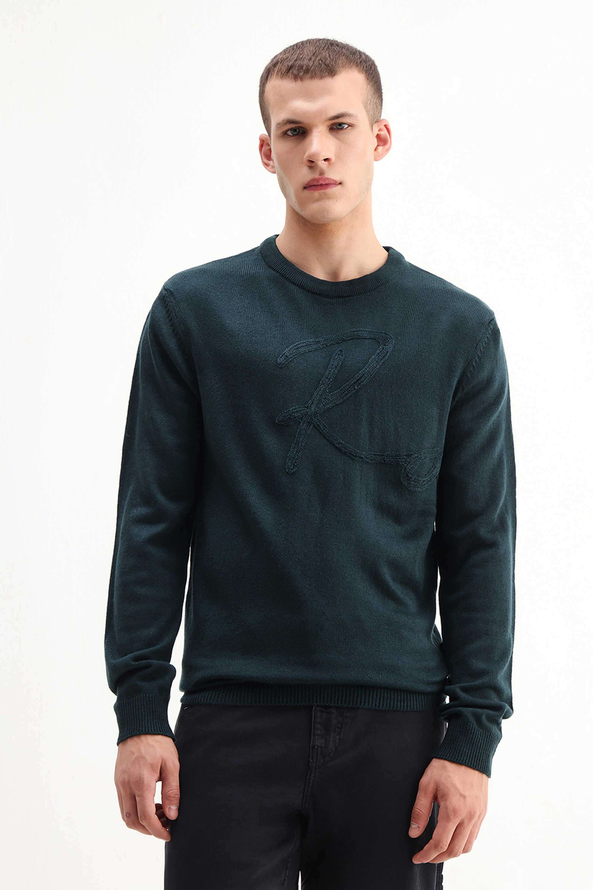 Solid-Acrylic-Round-Neck-Men-s-Sweatshirt