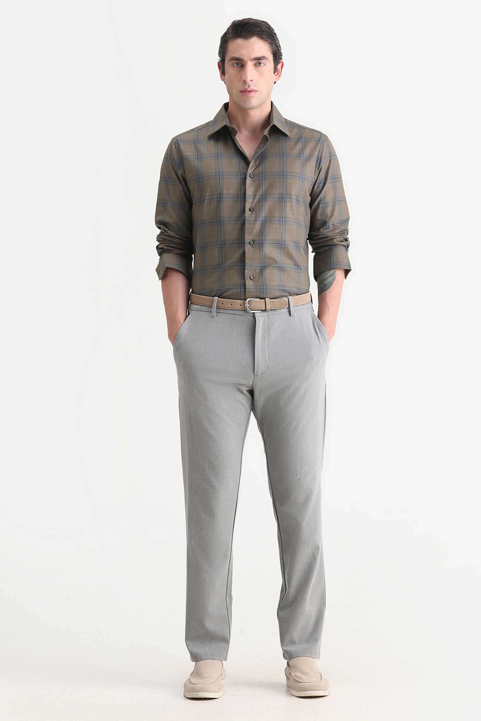 Solid-Cotton-Regular-Fit-Men-s-Casual-Shirt