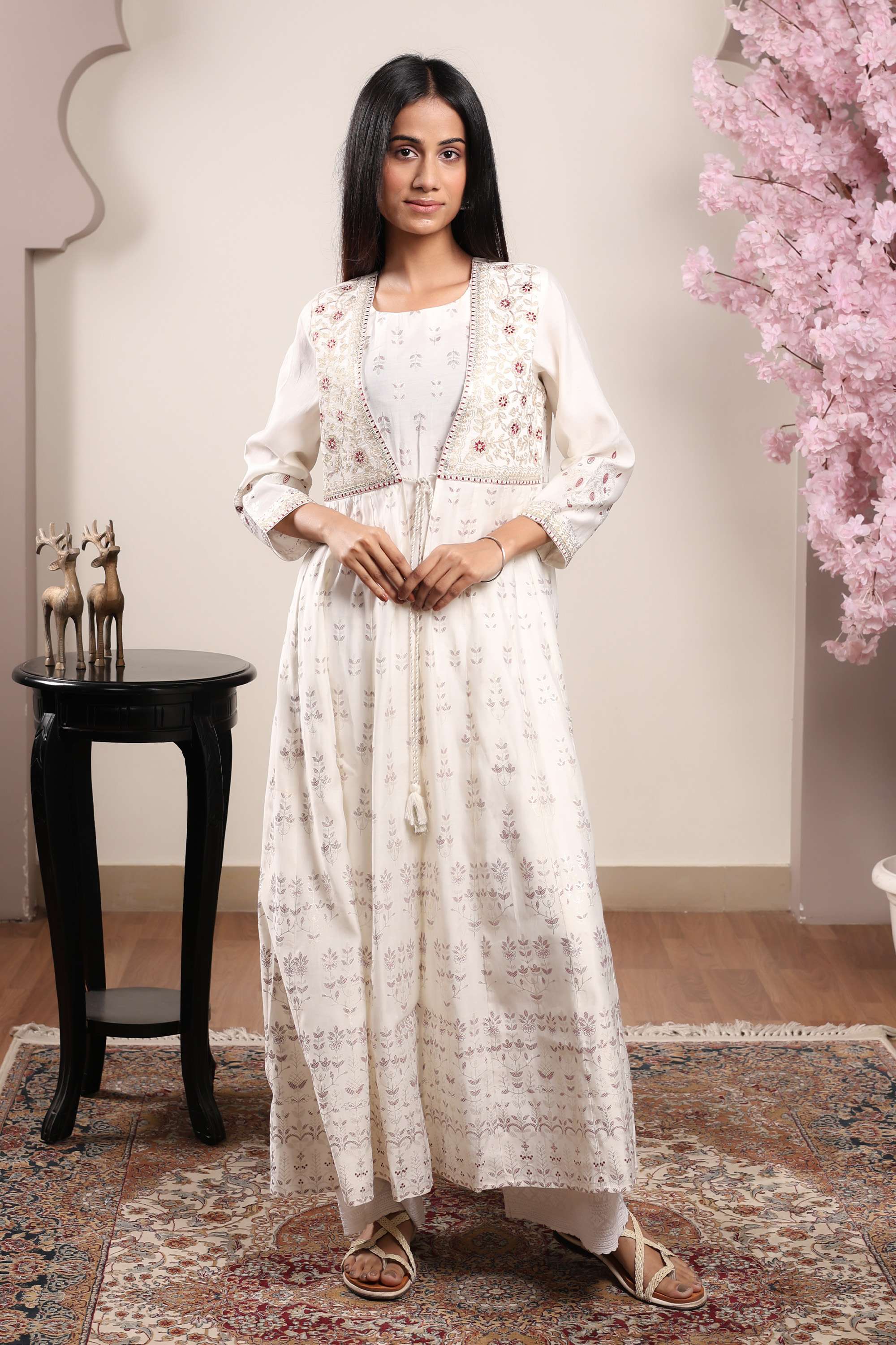 Embroidered-Viscose-Blend-Relaxed-Fit-Women-s-Kurta