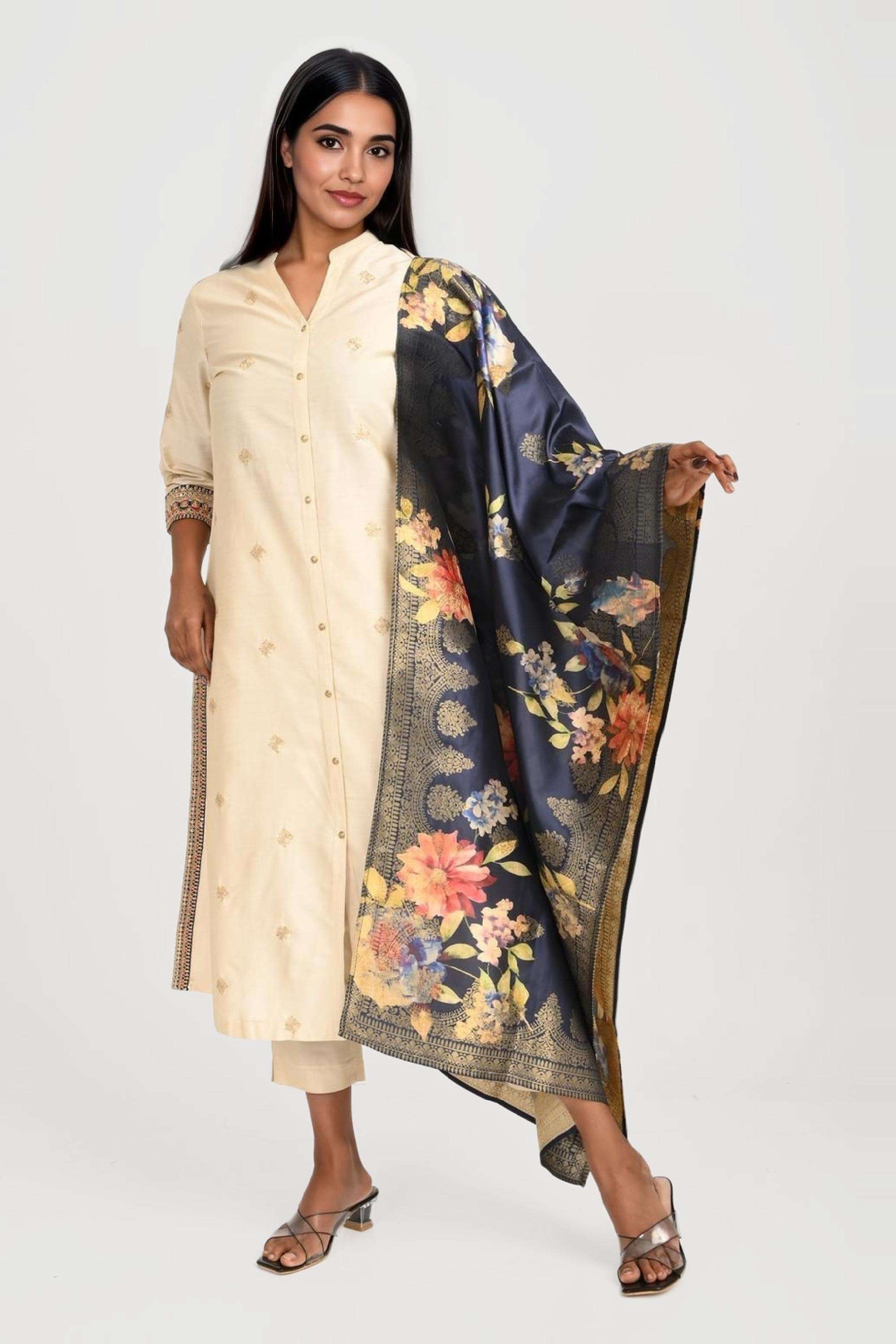 Printed-Blended-Fabric-Straight-Fit-Women-s-Kurta-Set