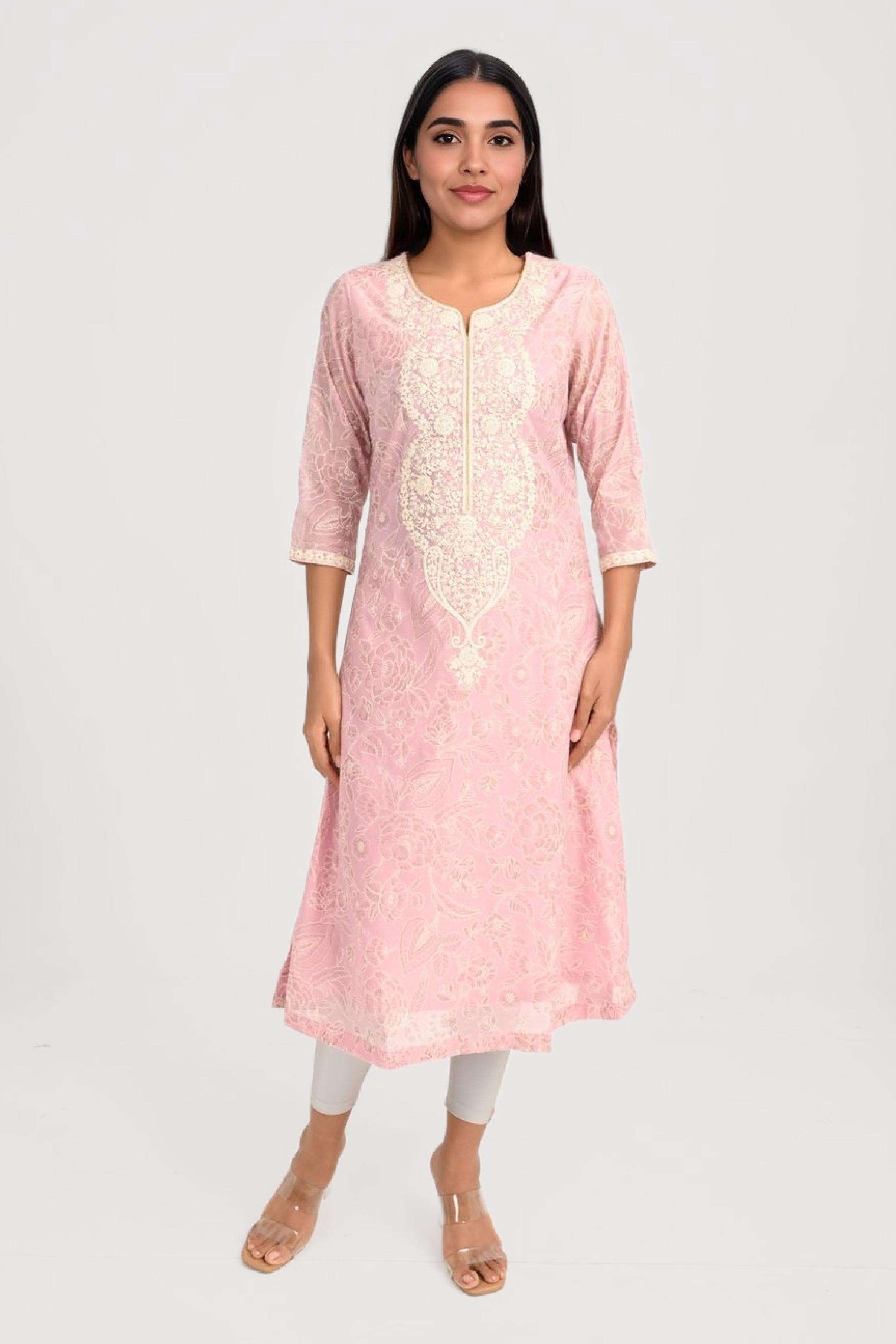 Embroidered-Blended-Fabric-Relaxed-Fit-Women-s-Kurta-Set