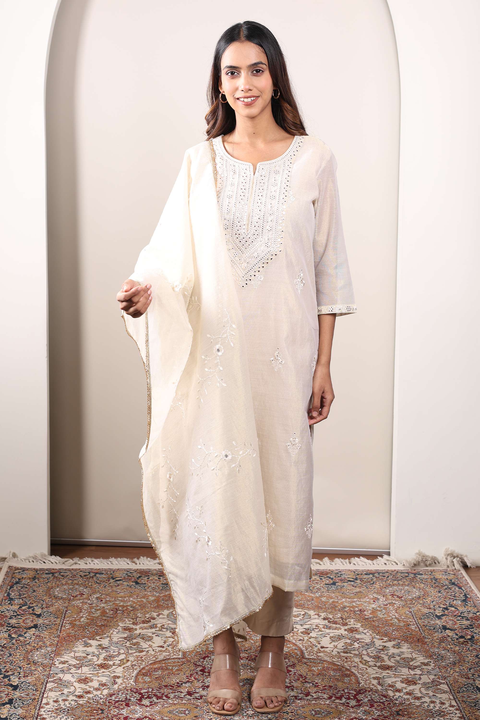 Embroidered-Calf-Length-Viscose-Woven-Women-s-Kurta-Set
