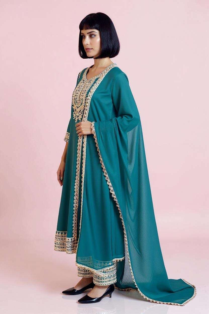 Embroidered-Round-Neck-Viscose-Women-Kurta-Set