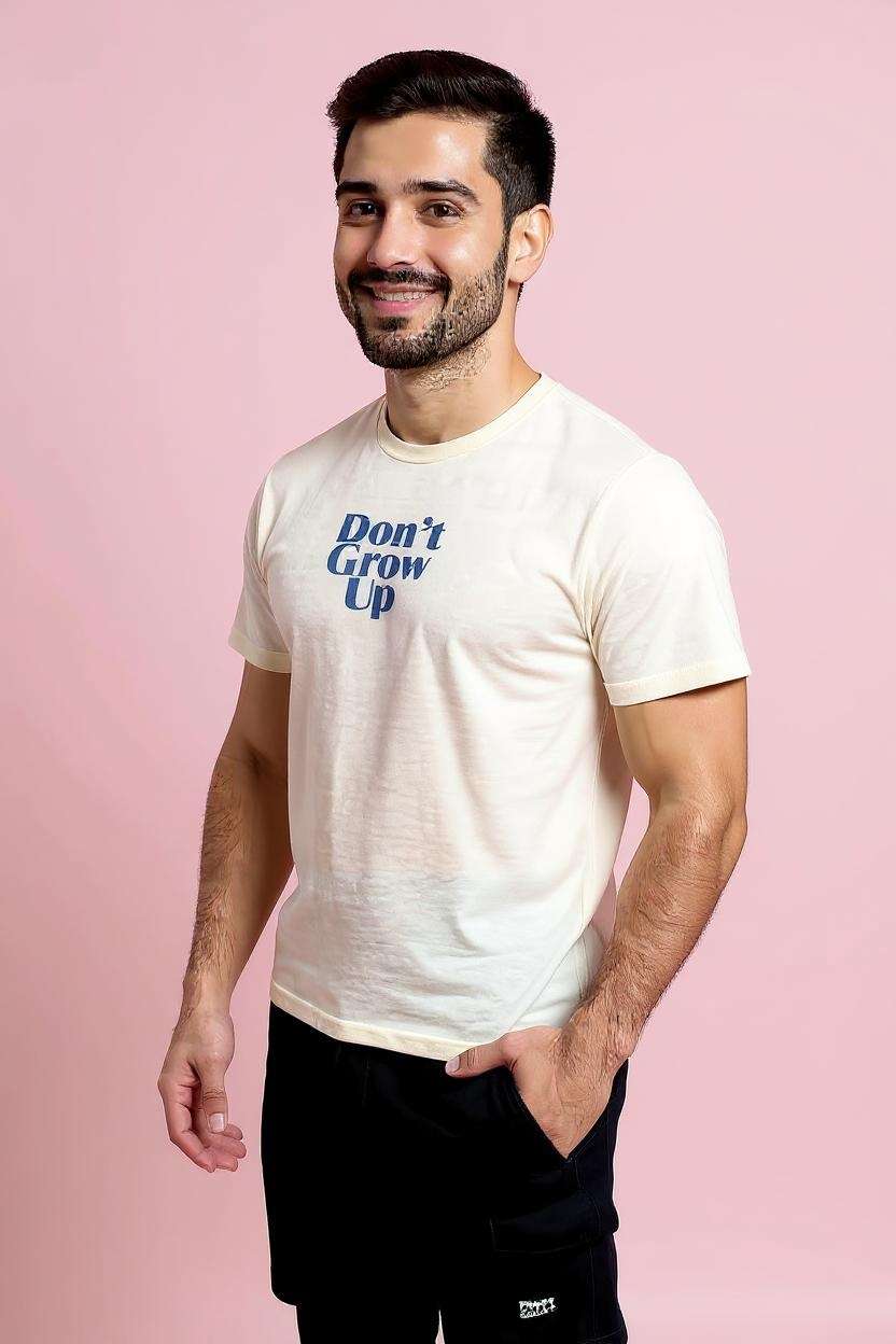 Blended-Fabric-Regular-Fit-Men-T-Shirt