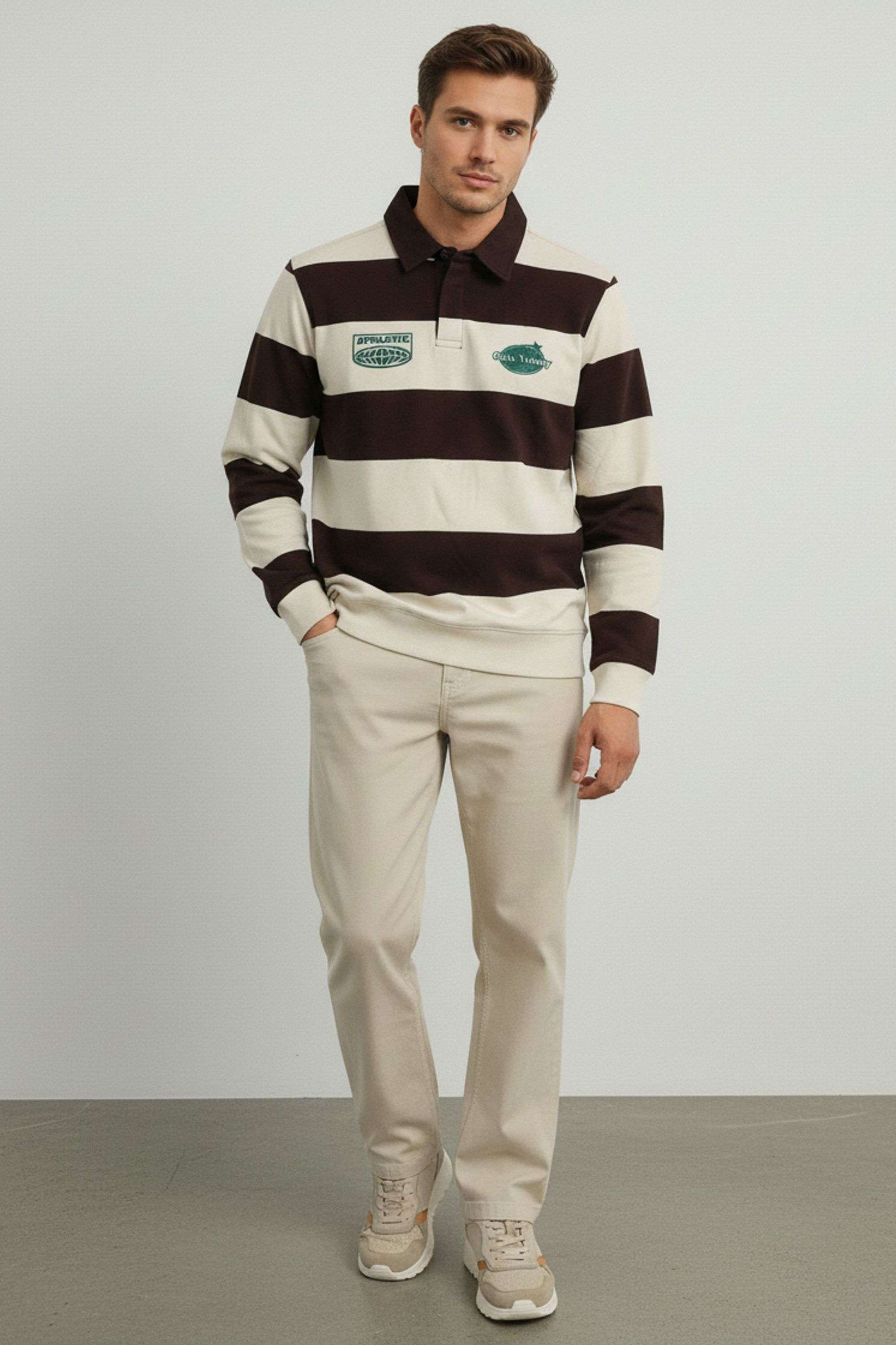 Color-Block-Blended-Fabric-Polo-Men-s-Sweatshirt