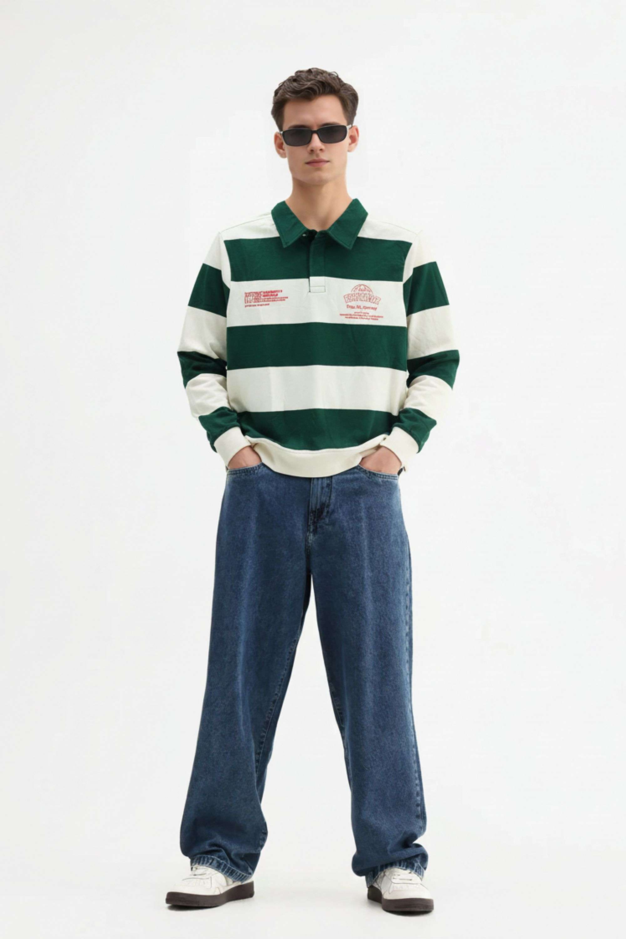 Color-Block-Blended-Fabric-Polo-Men-s-Sweatshirt