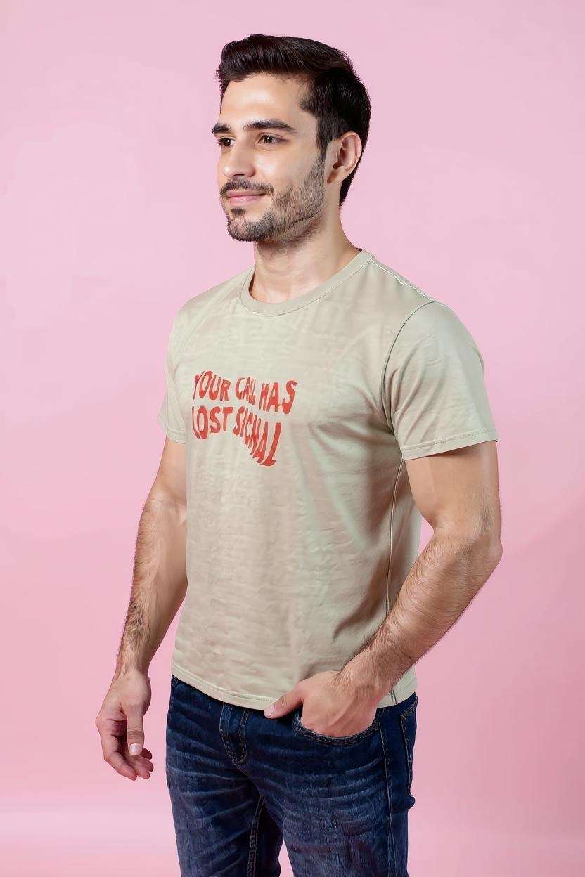 Blended-Fabric-Regular-Fit-Men-T-Shirt