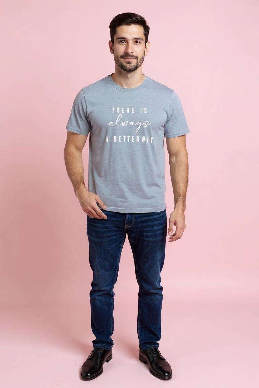 Blended-Fabric-Regular-Fit-Men-T-Shirt