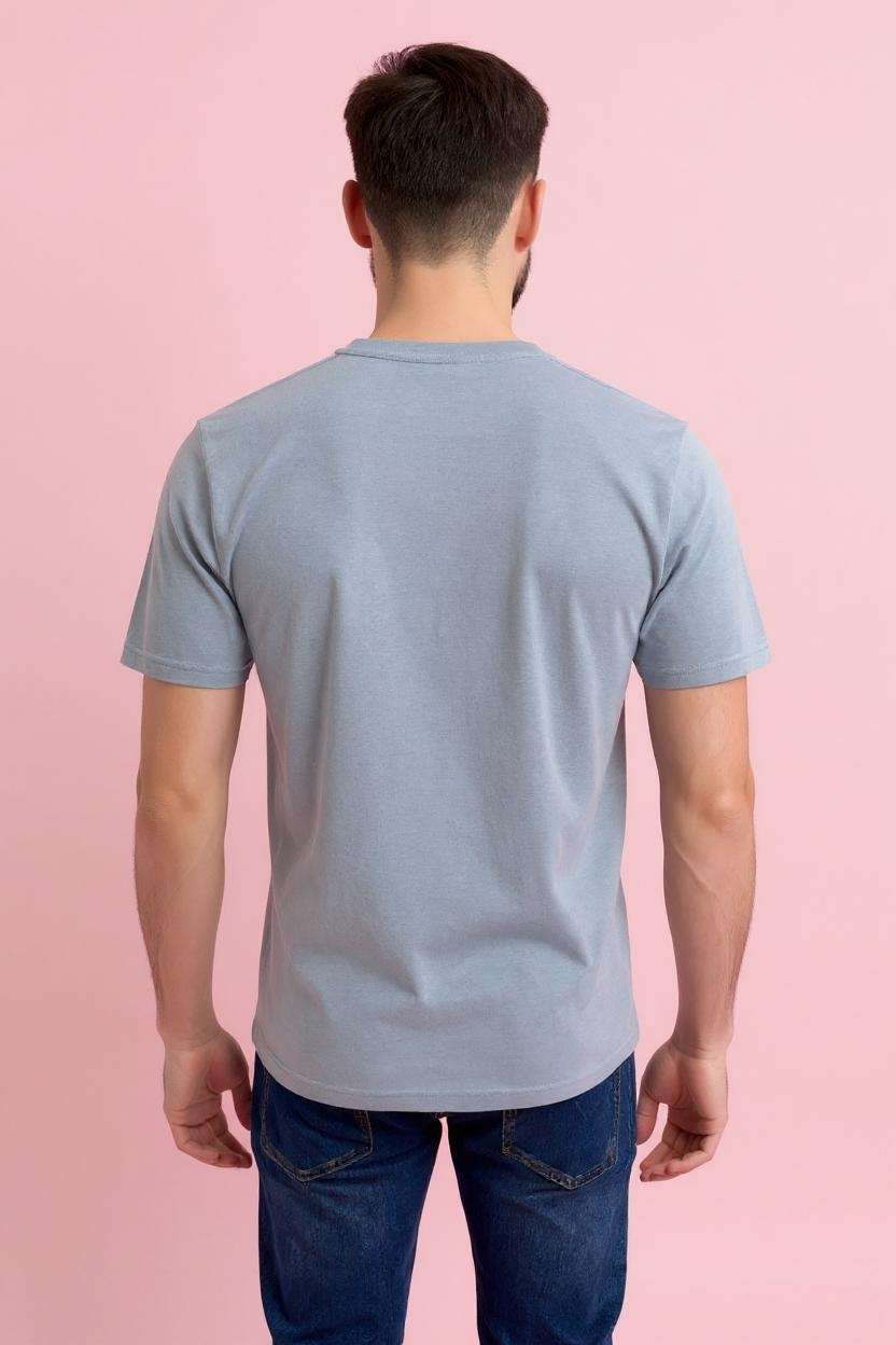 Blended-Fabric-Regular-Fit-Men-T-Shirt