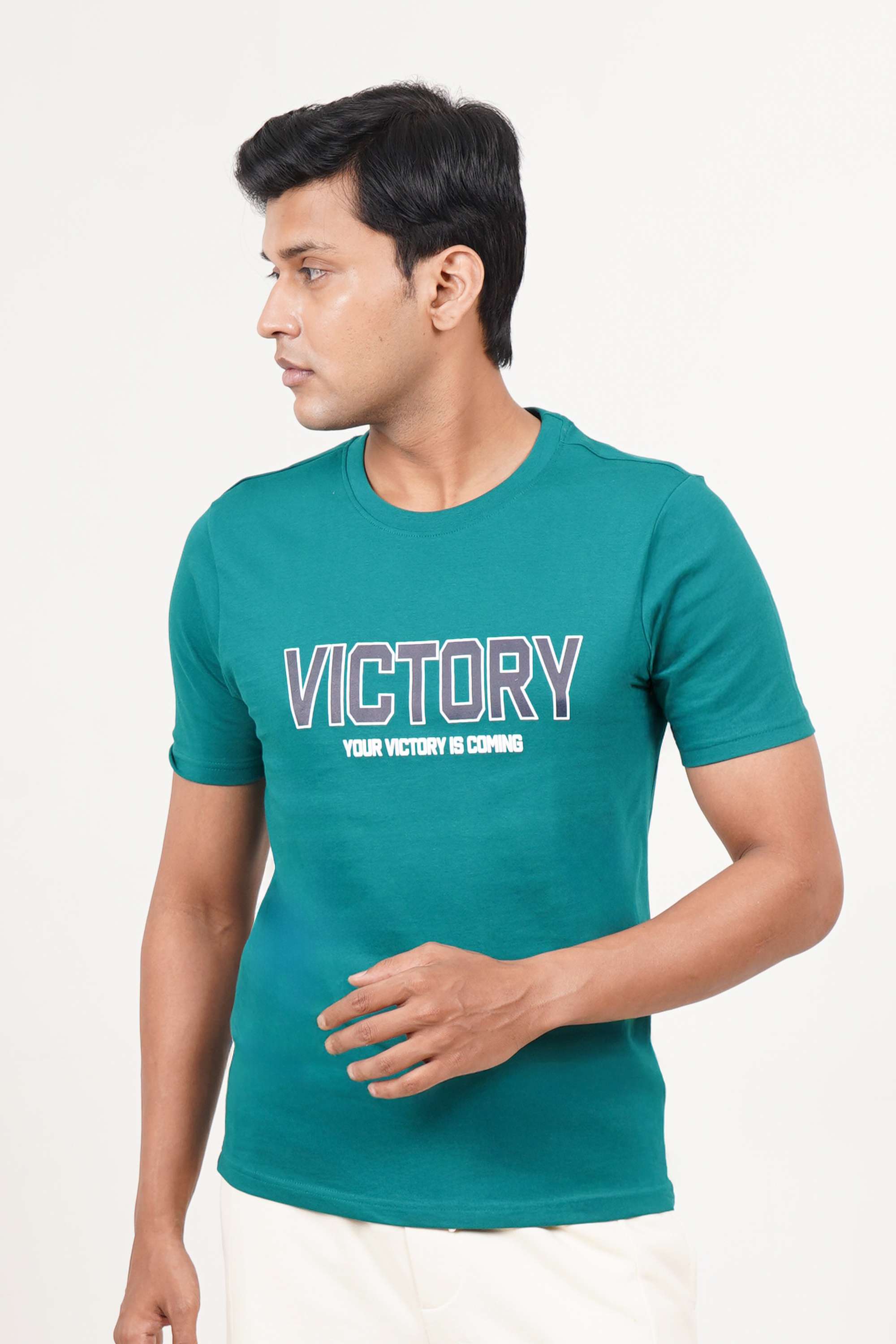 Solid-Blended-Round-Neck-Men-s-T-Shirt
