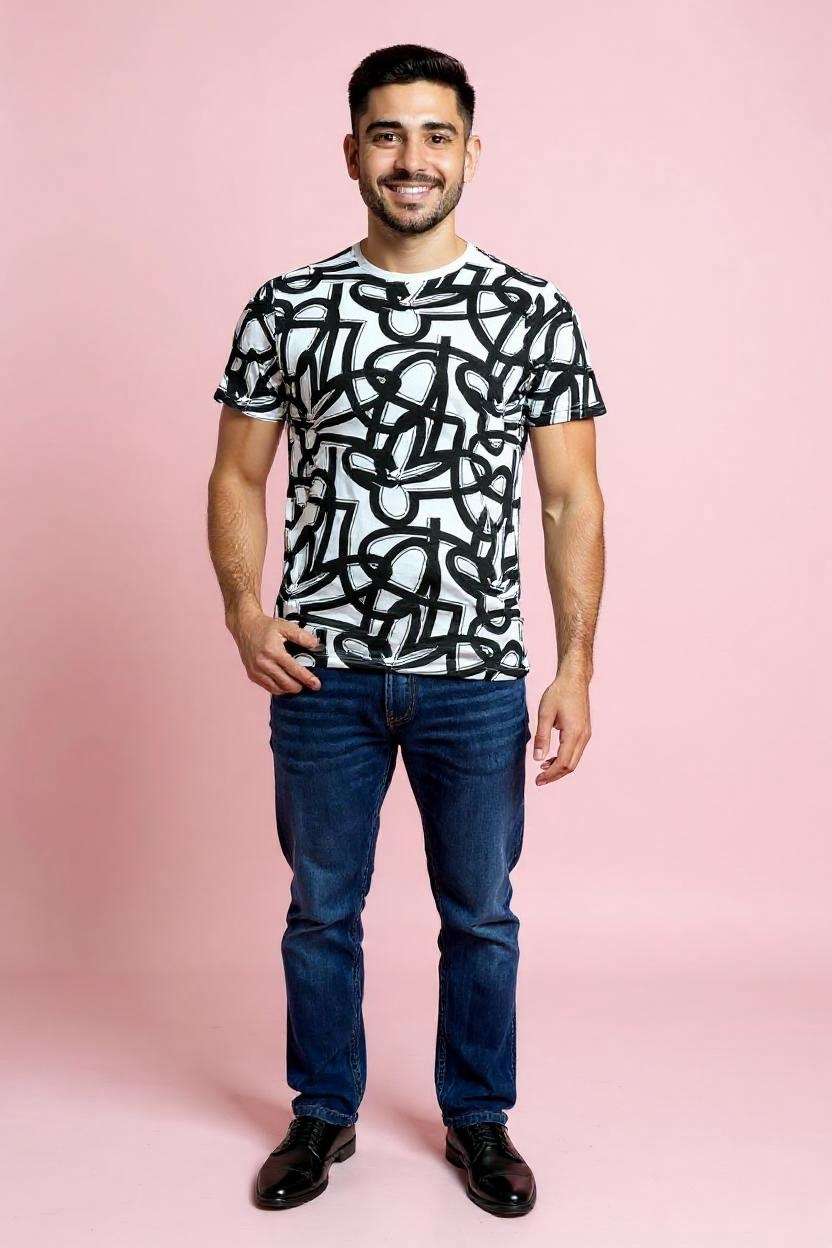 Blended-Fabric-Regular-Fit-Men-T-Shirt