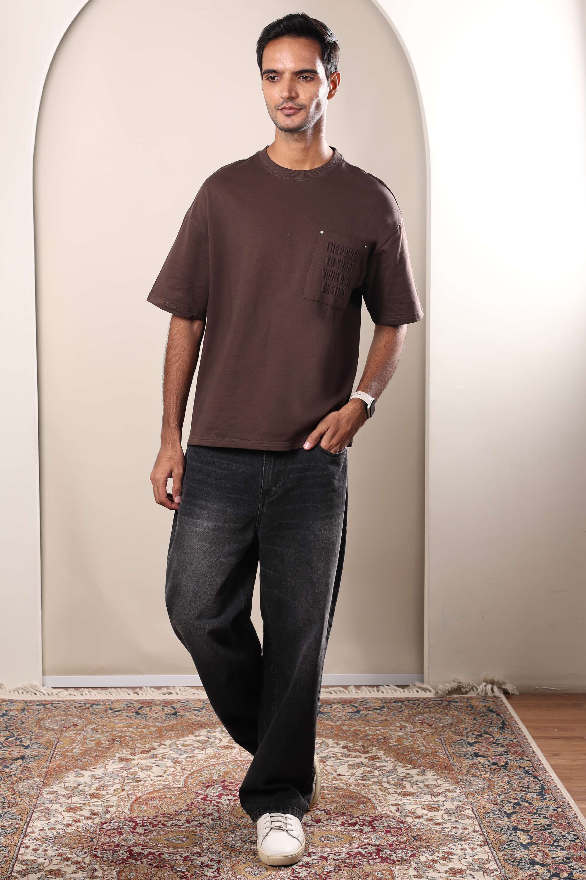 Printed-Cotton-Blend-Round-Neck-Men-s-T-Shirt