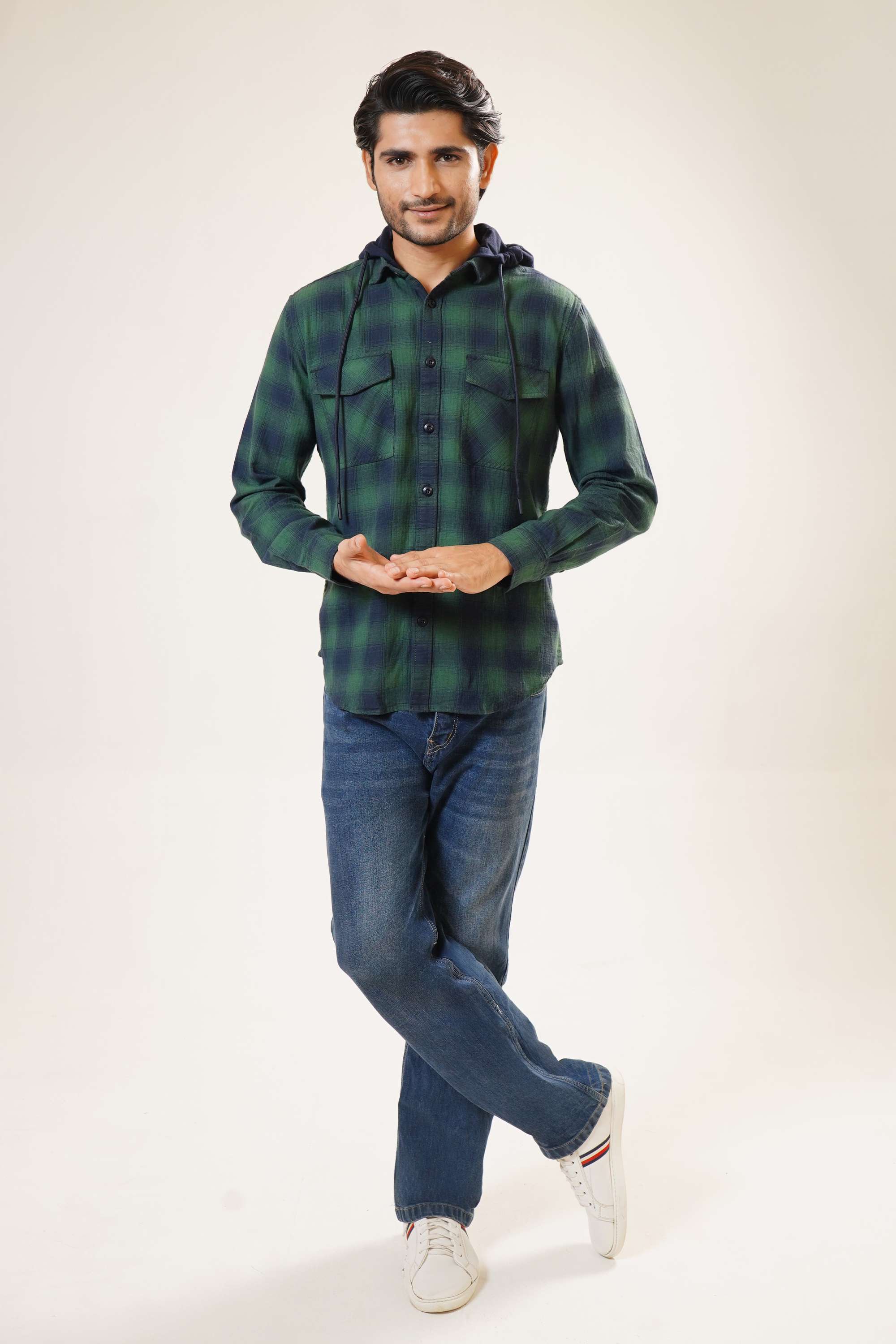 Solid-Blended-Fabric-Men-Casual-Wear-Shirt