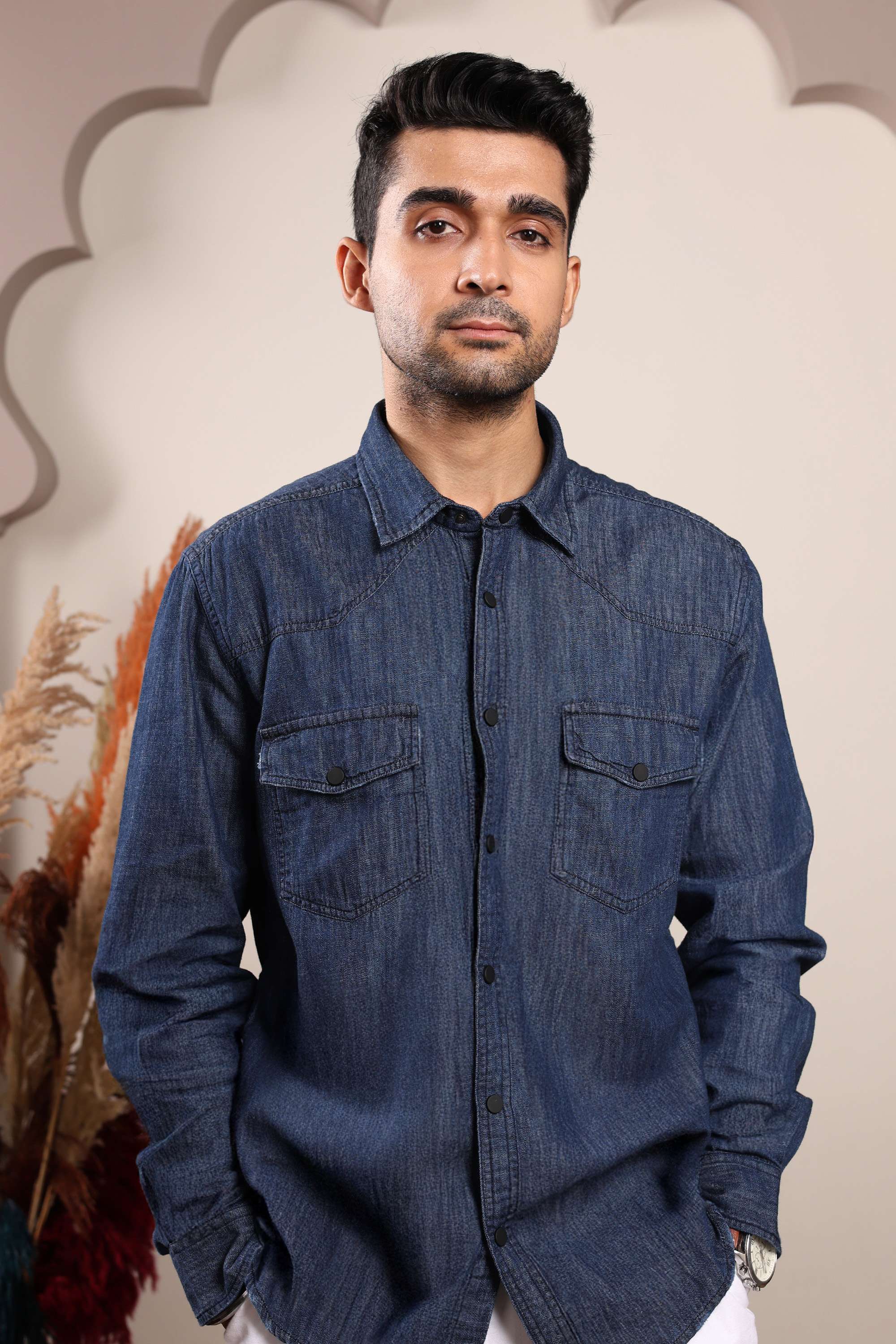 Blended-Fabric-Regular-Fit-Men-Shirt